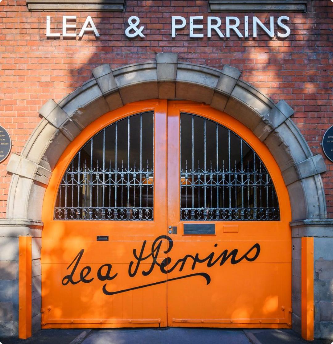 The front gates at the Lea and Perrins factory.