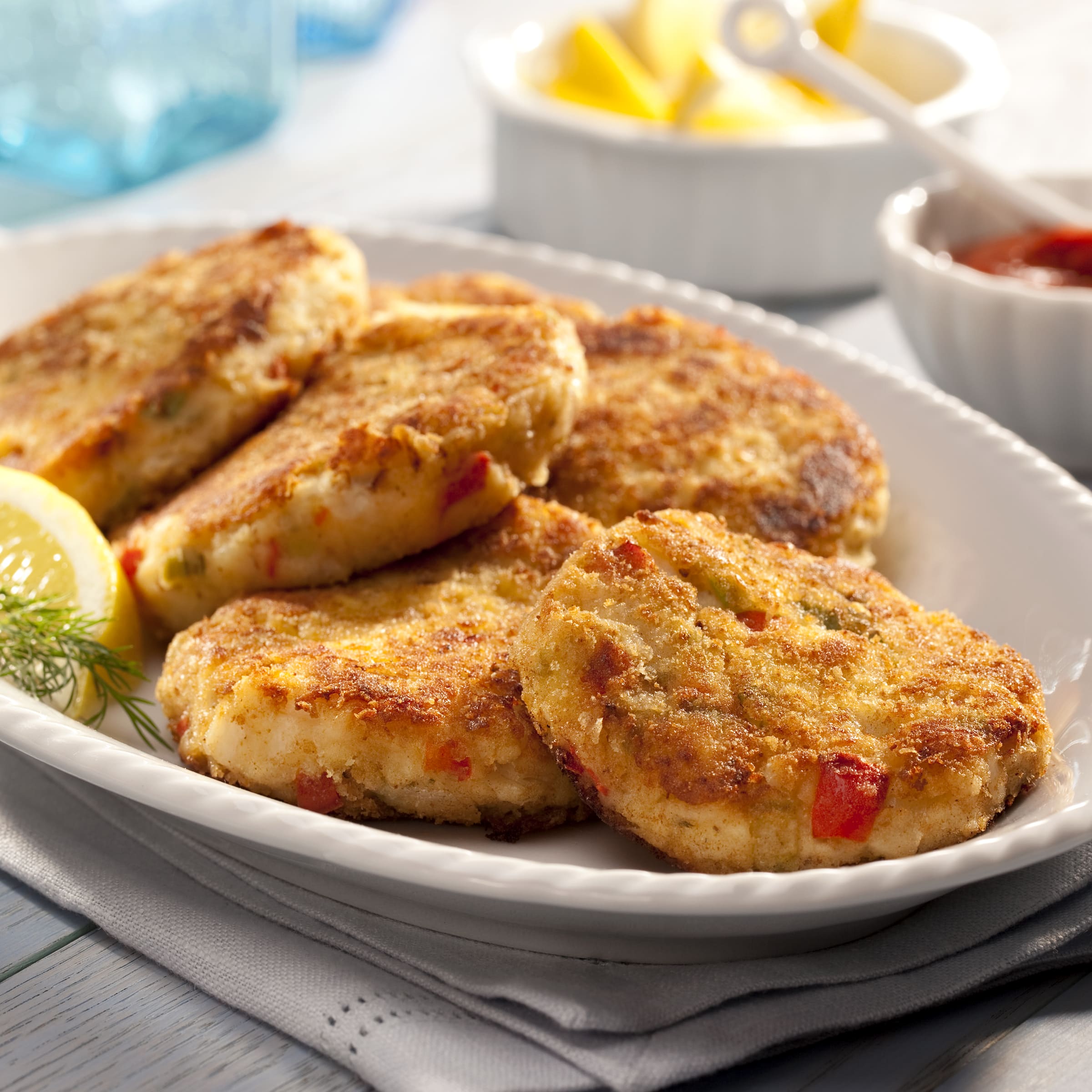 Crispy Potato Crab Cakes OreIda Recipes Kraft Heinz
