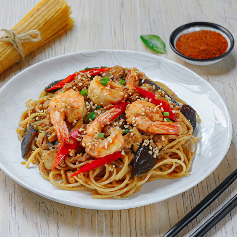 Asian Sesame-Shrimp Stir-Fry | KRAFT SALAD DRESSING | Recipes - Kraft Heinz