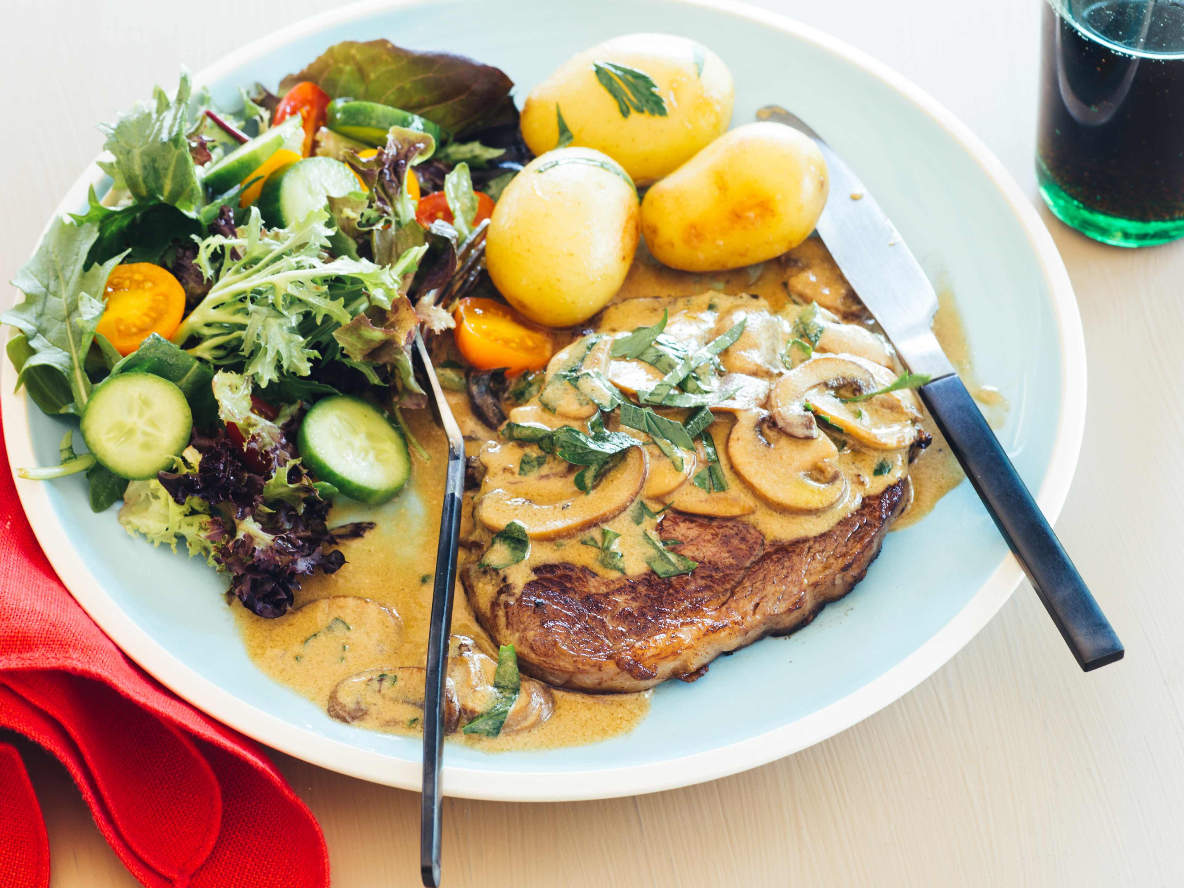 Beef Mustard Stroganoff