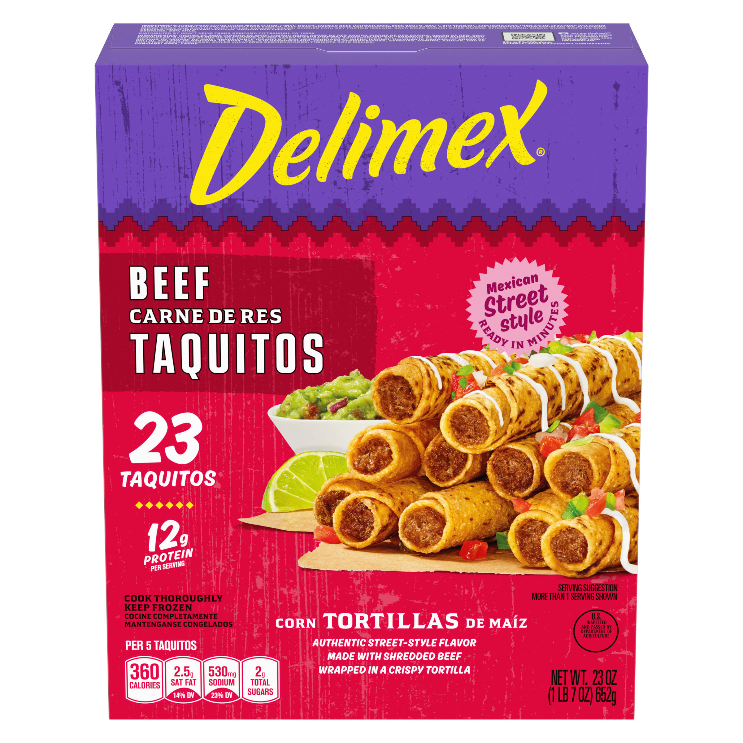 Beef Corn Taquitos Frozen Snacks