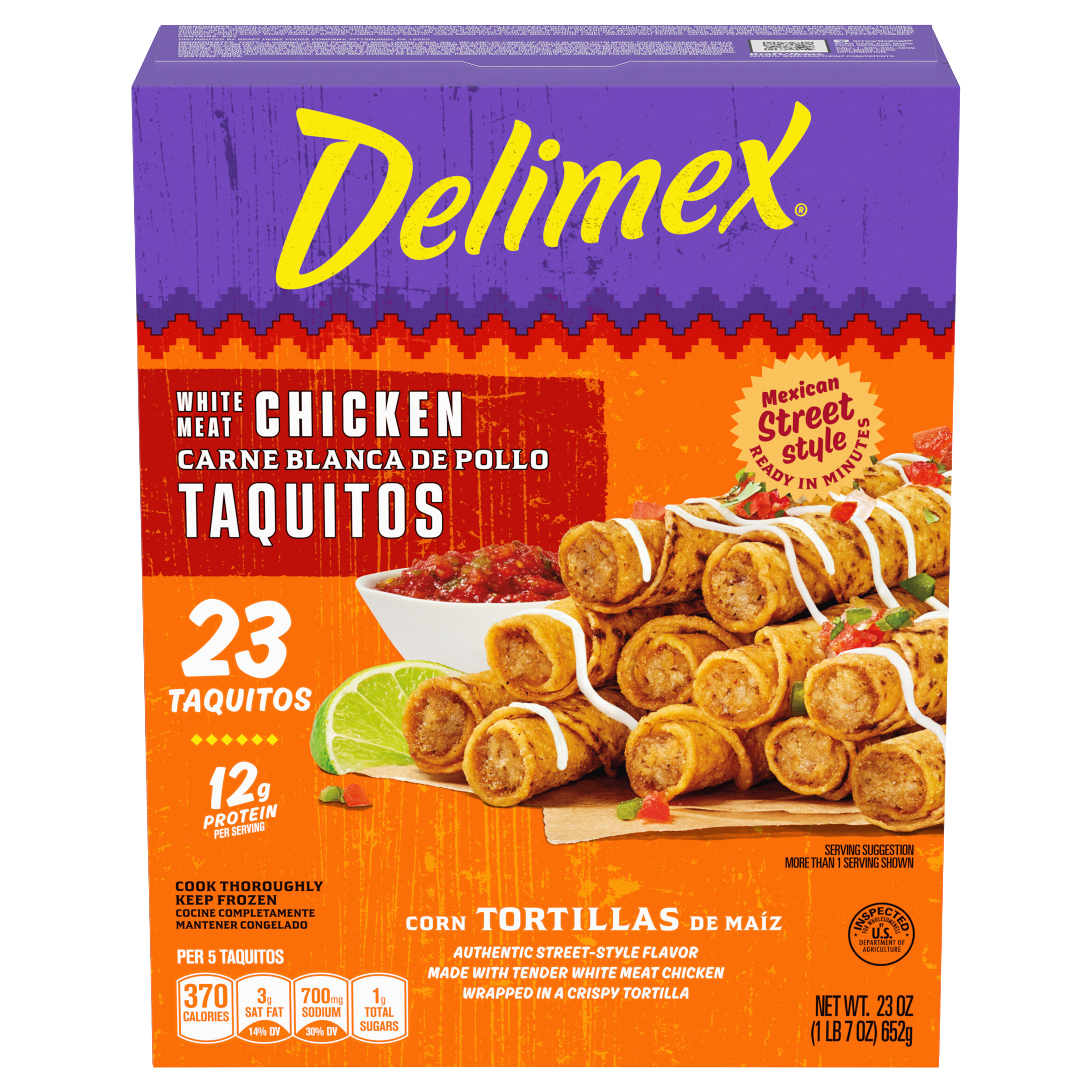 White Meat Chicken Corn Taquitos Frozen Snacks