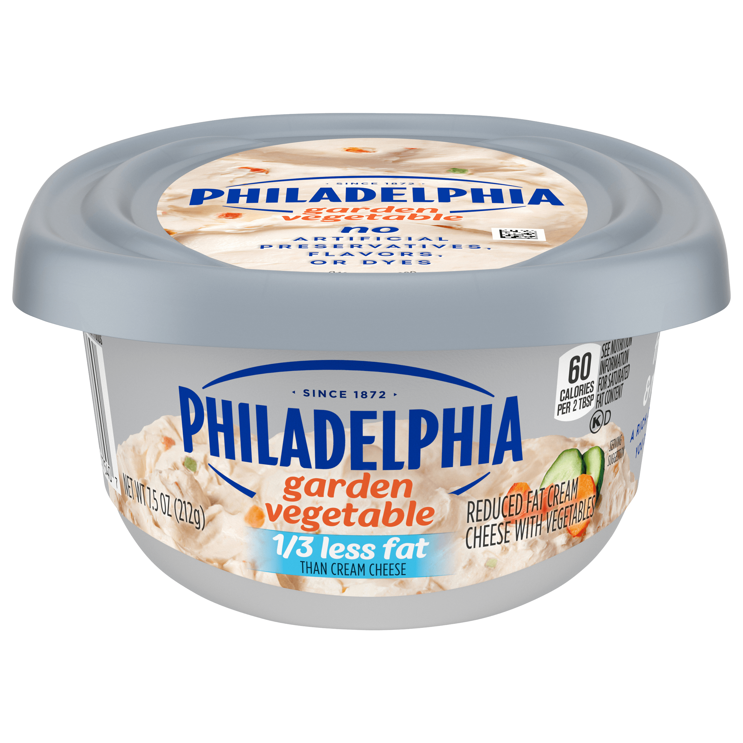 Garden Vegetable Reduced Fat Cream Cheese Spread with a Third Less Fat