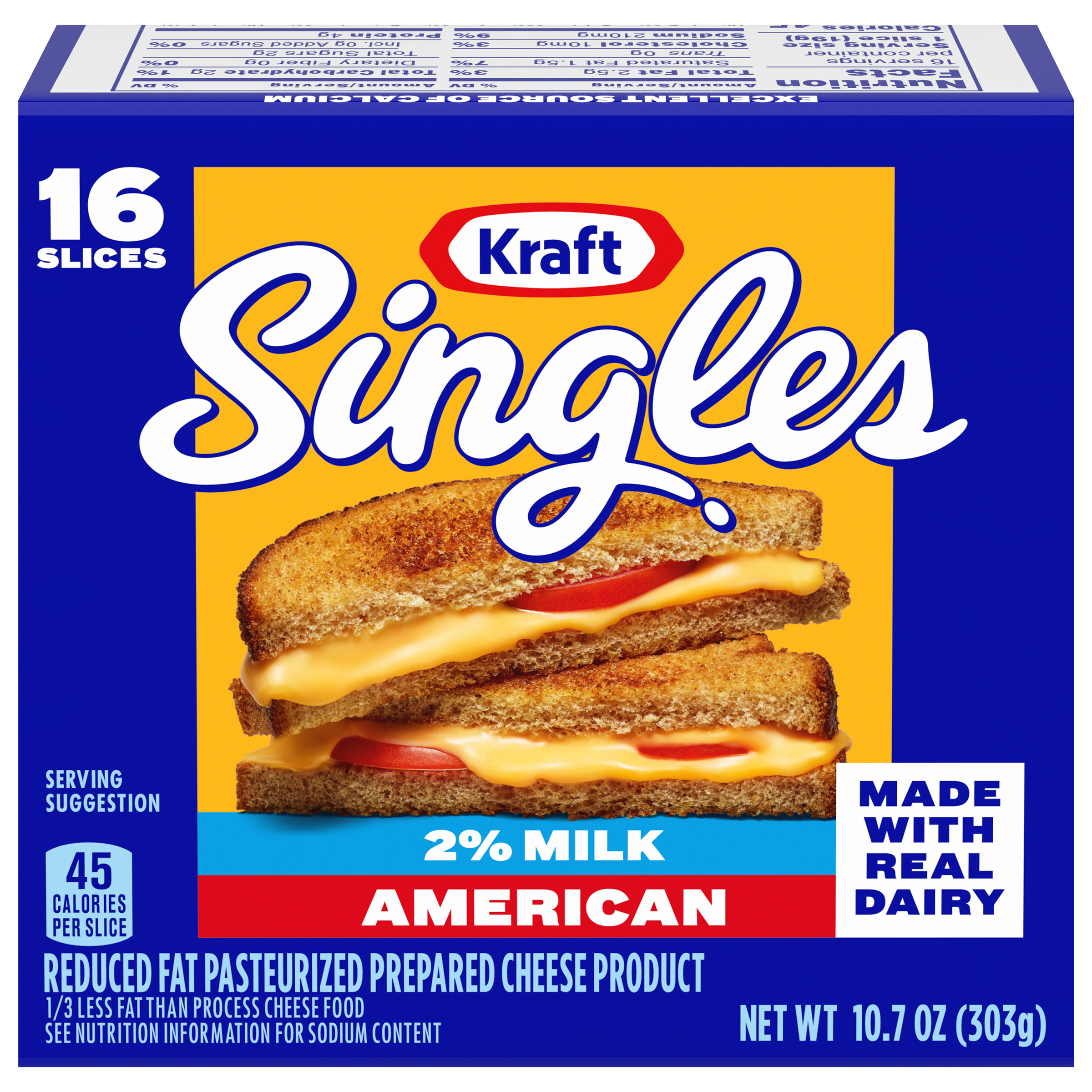 American Cheese Slices with 2% Milk