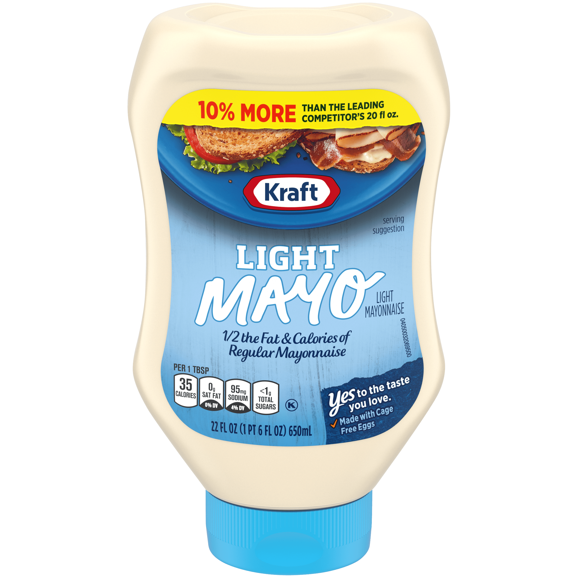 Light Mayo with One Half the Fat & Calories of Regular Mayonnaise