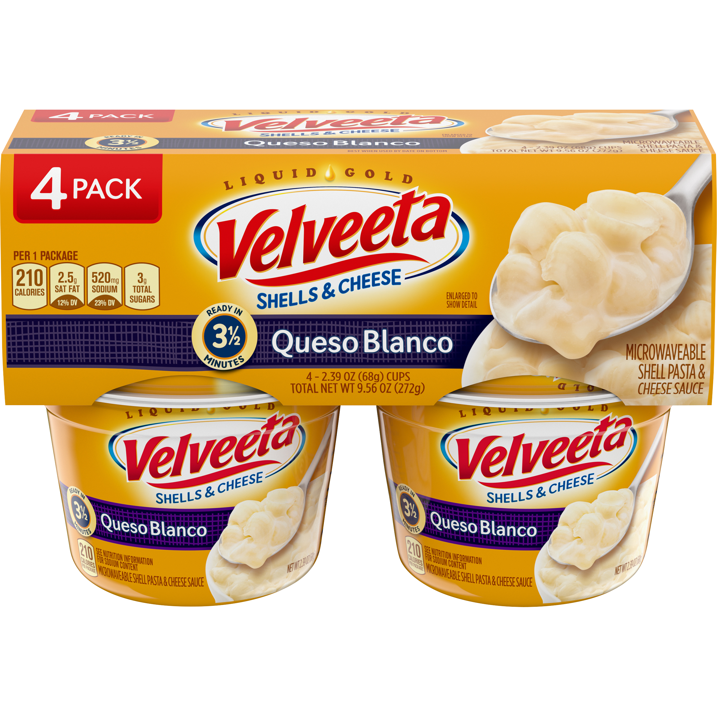 Shells & Cheese Queso Blanco Microwavable Shell Pasta & Cheese Sauce