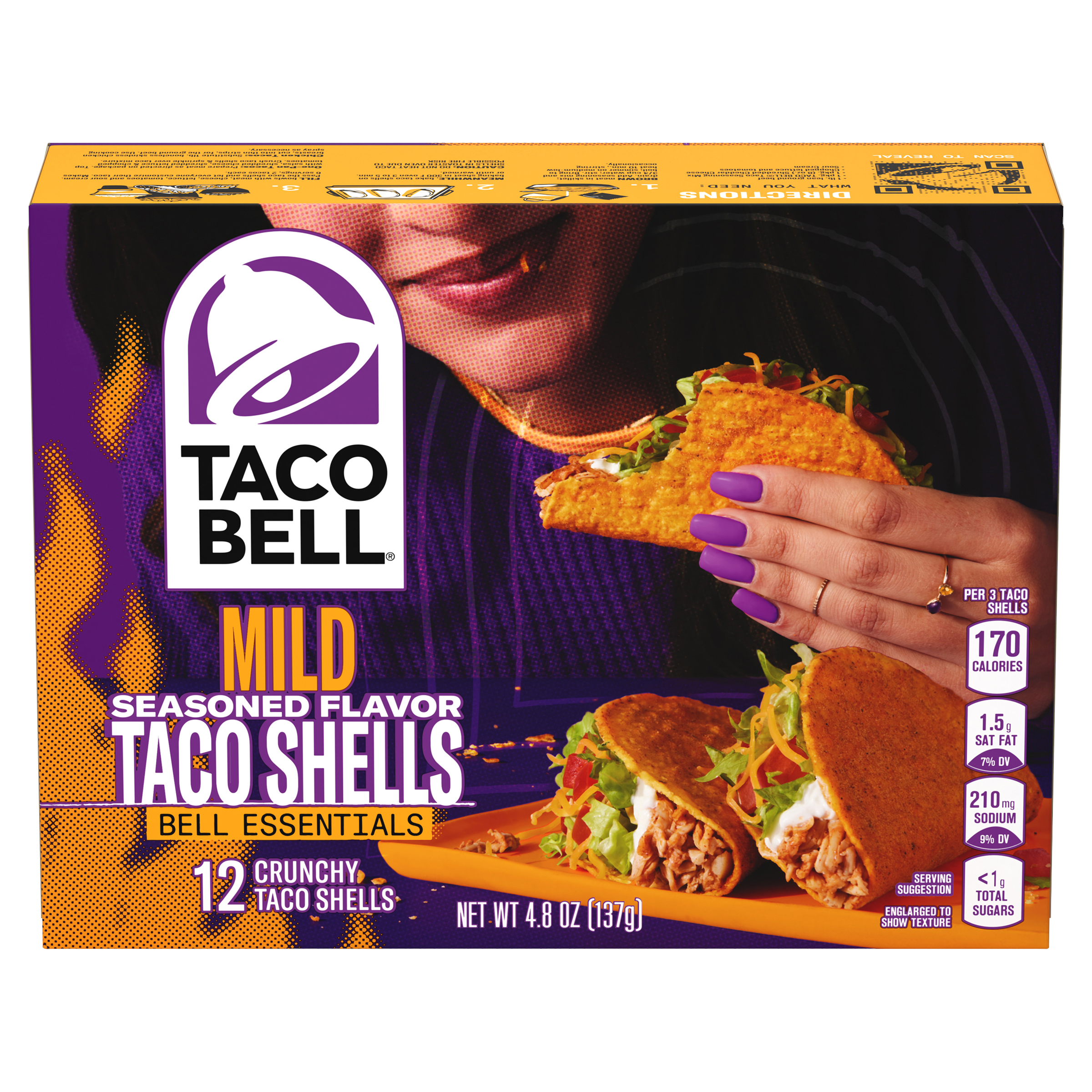 Mild Crunchy Seasoned Flavor Taco Shells