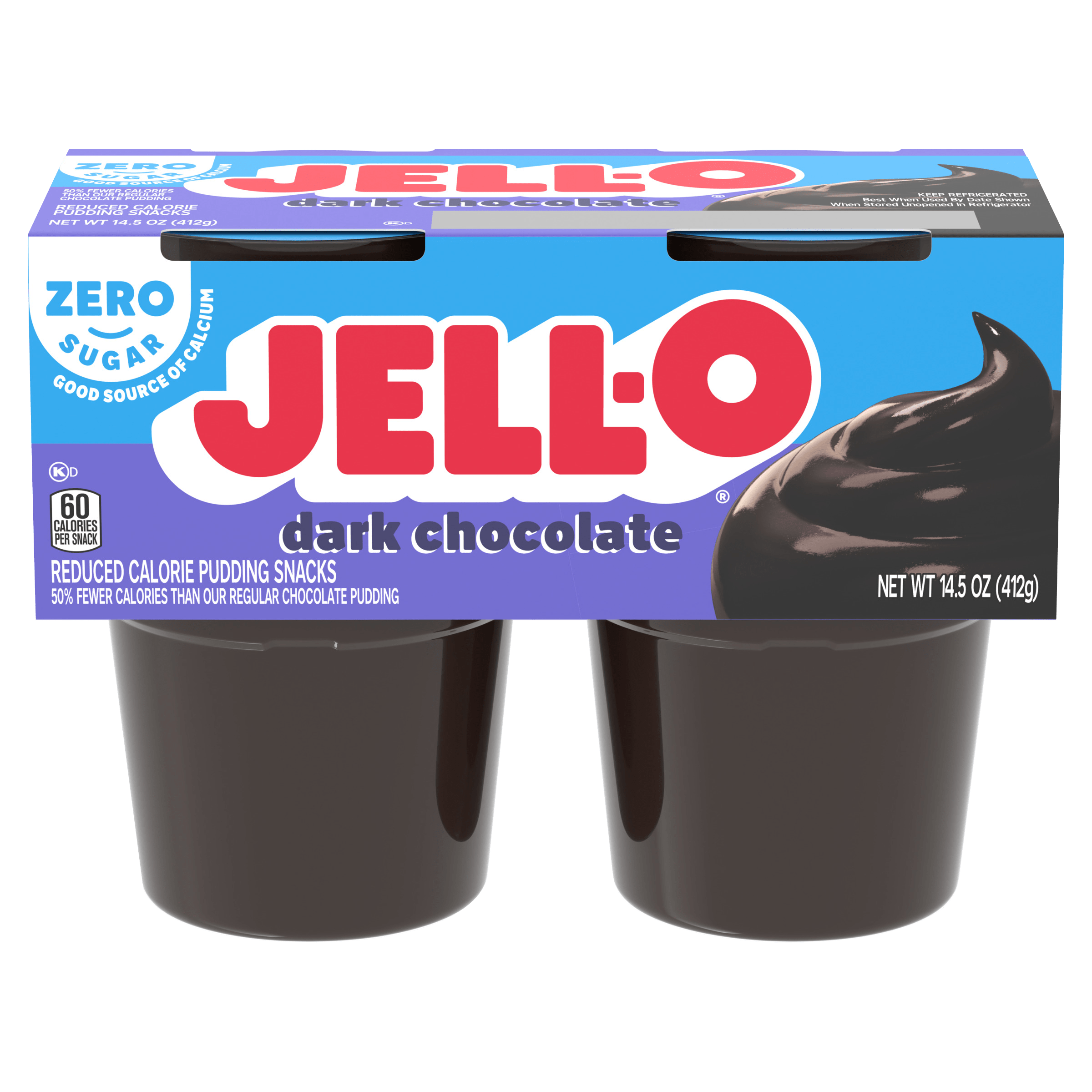 Zero Sugar Dark Chocolate Pudding Snack Cups