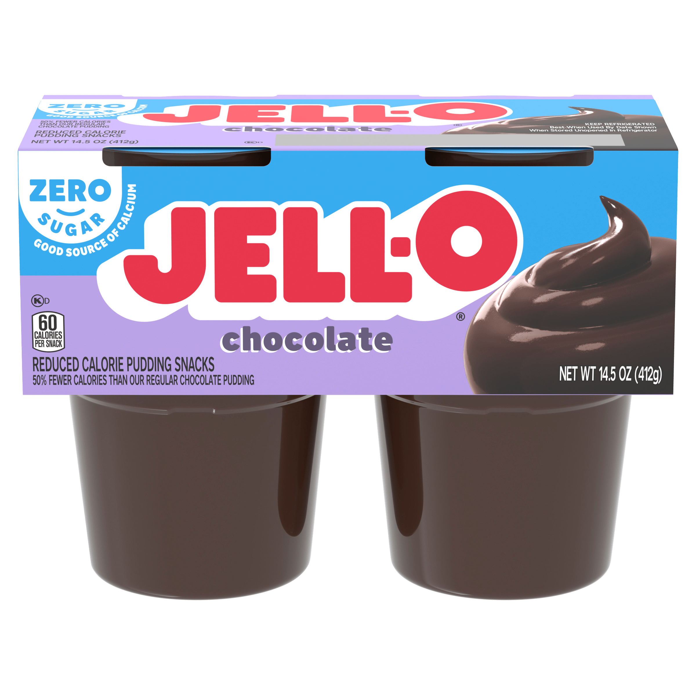 Zero Sugar Chocolate Flavor Pudding Snack Cups