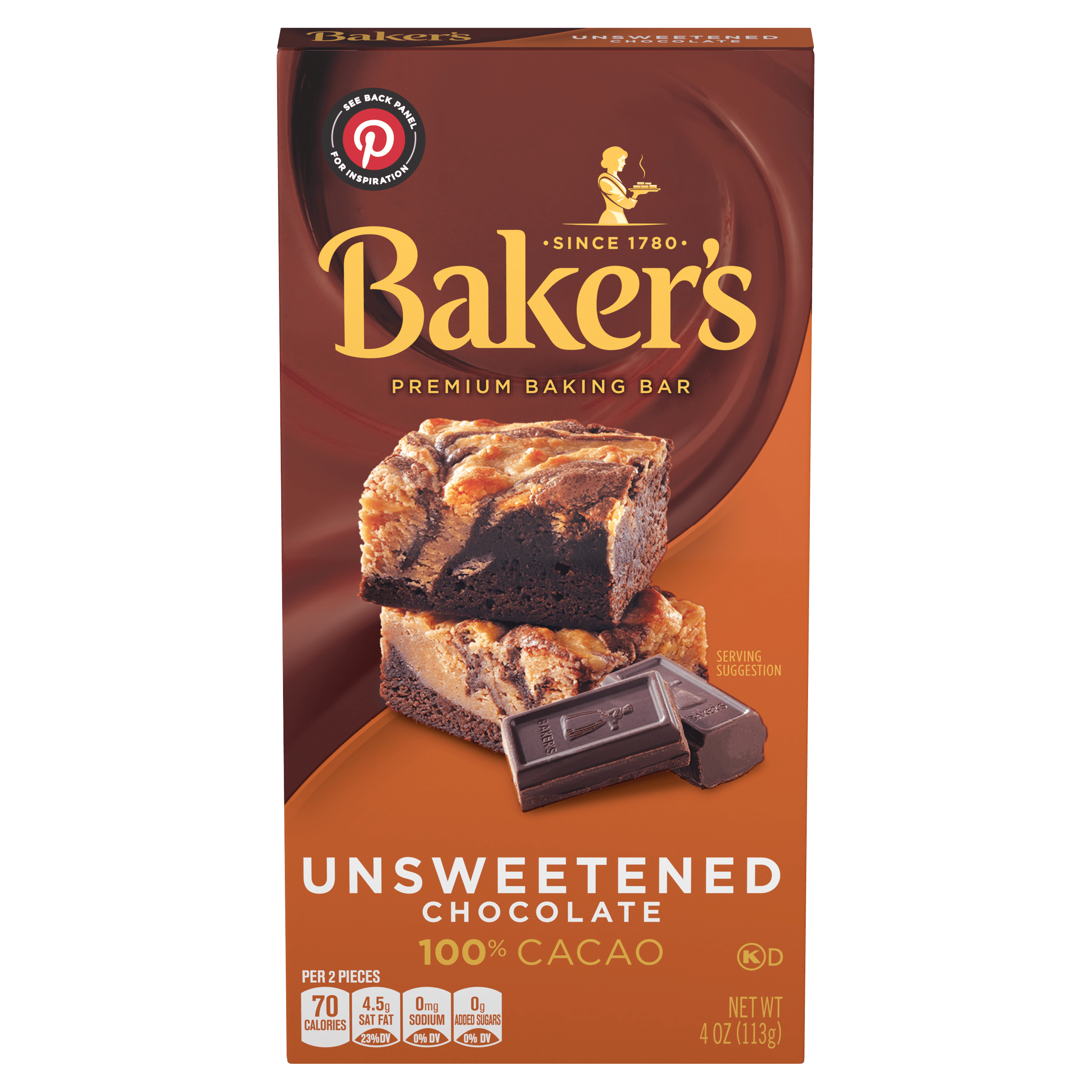 Unsweetened Chocolate Premium Baking Bar with 100 % Cacao