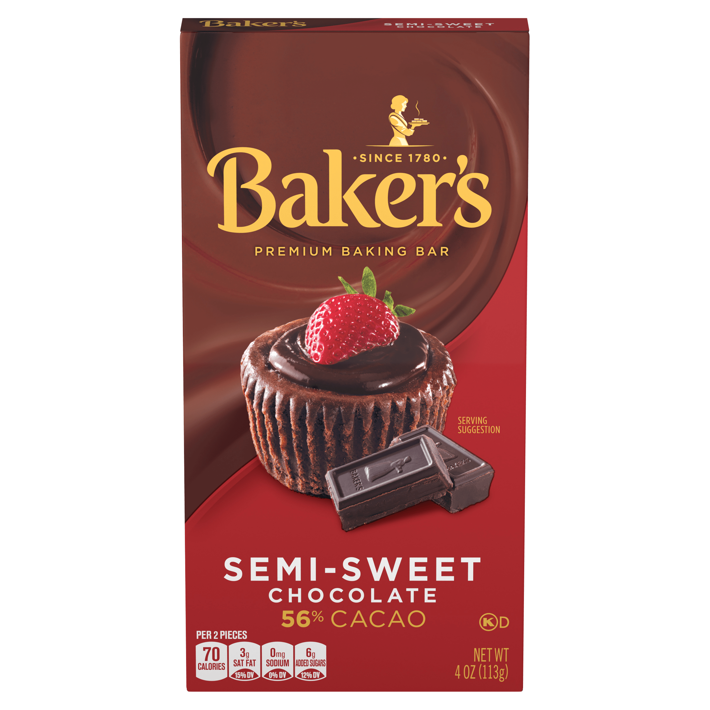 Semi-Sweet Chocolate Premium Baking Bar with 56% Cacao