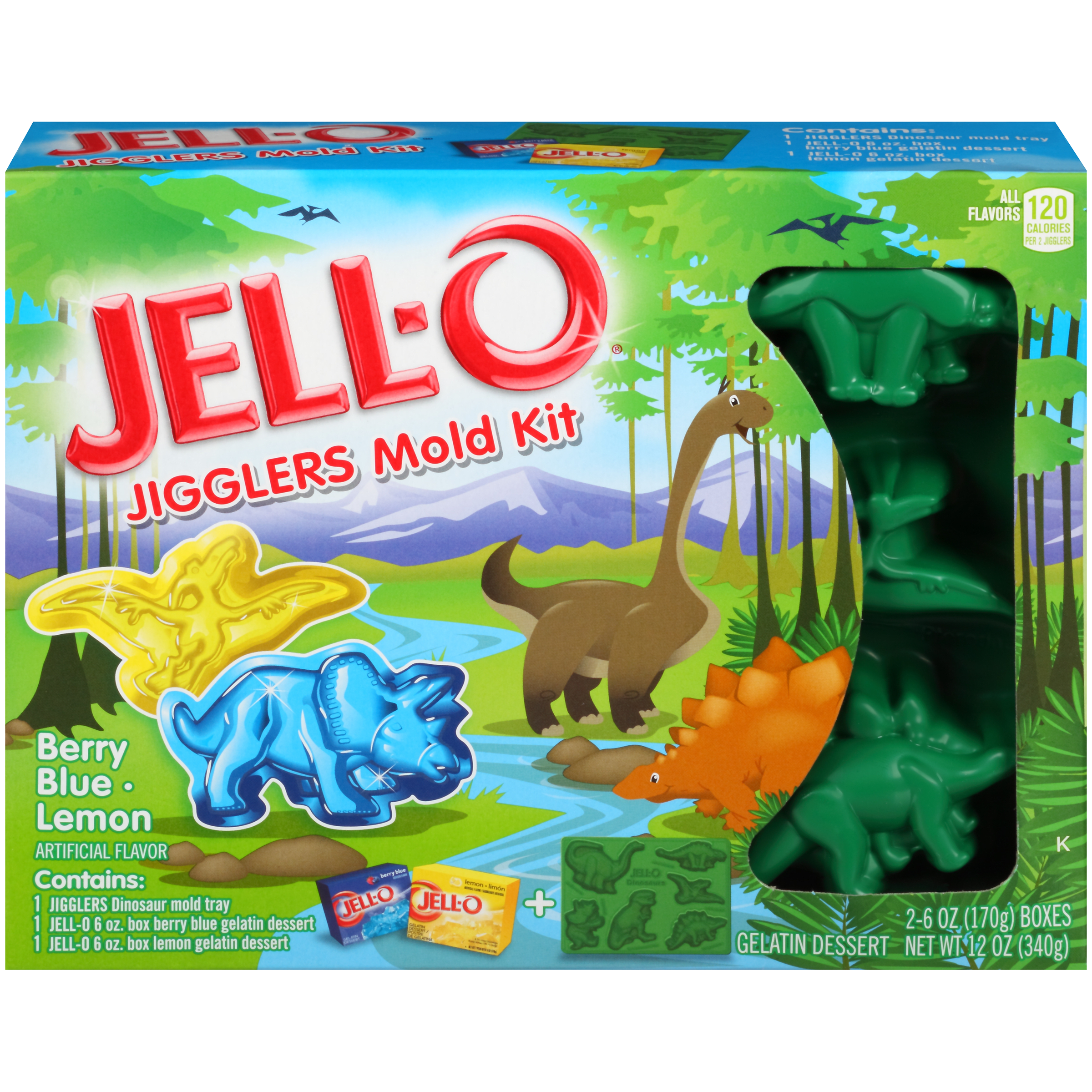 Jigglers Berry Blue & Lemon Zoo Mold Kit