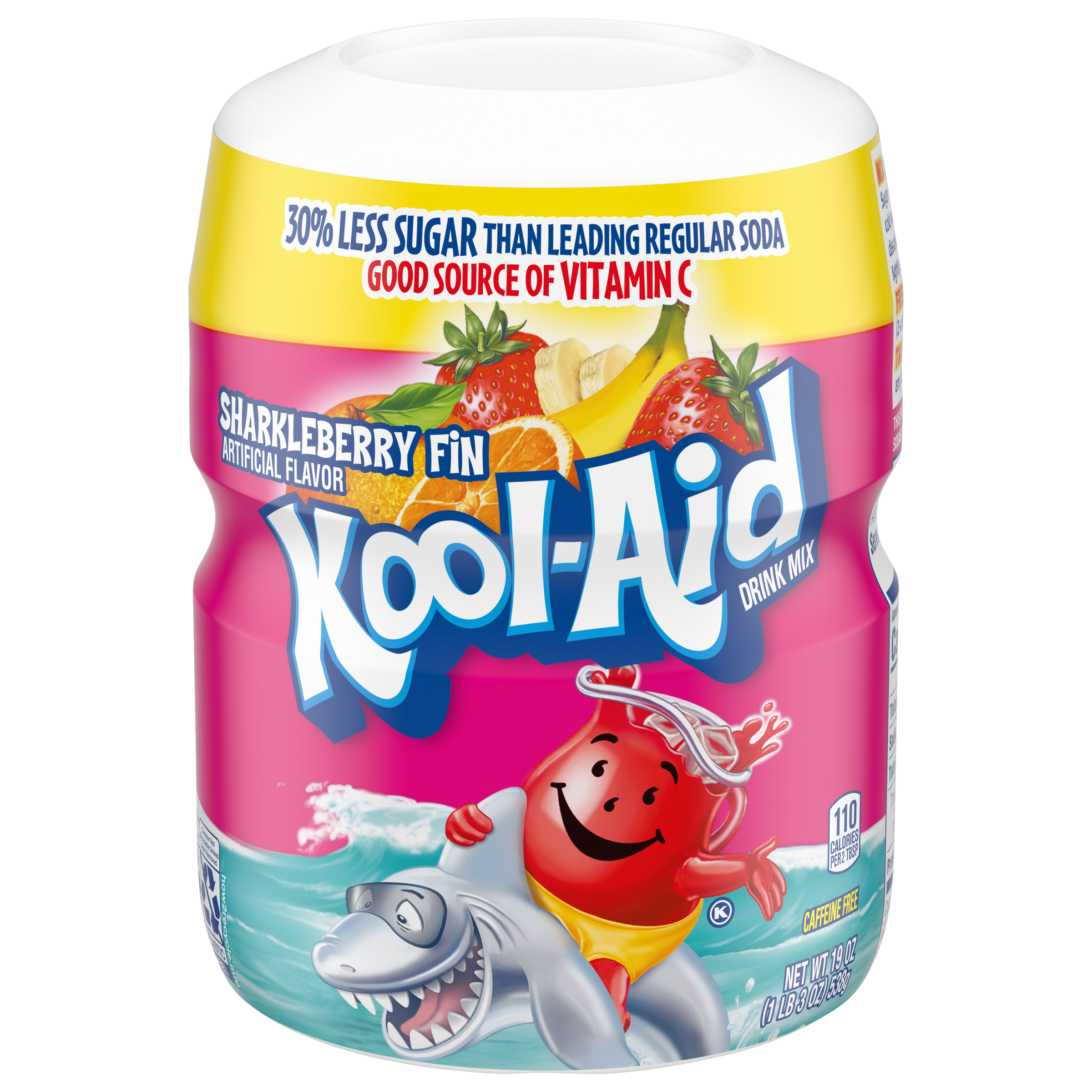 Sugar-Sweetened Sharkleberry Fin Strawberry Orange Punch Powdered Soft Drink Mix