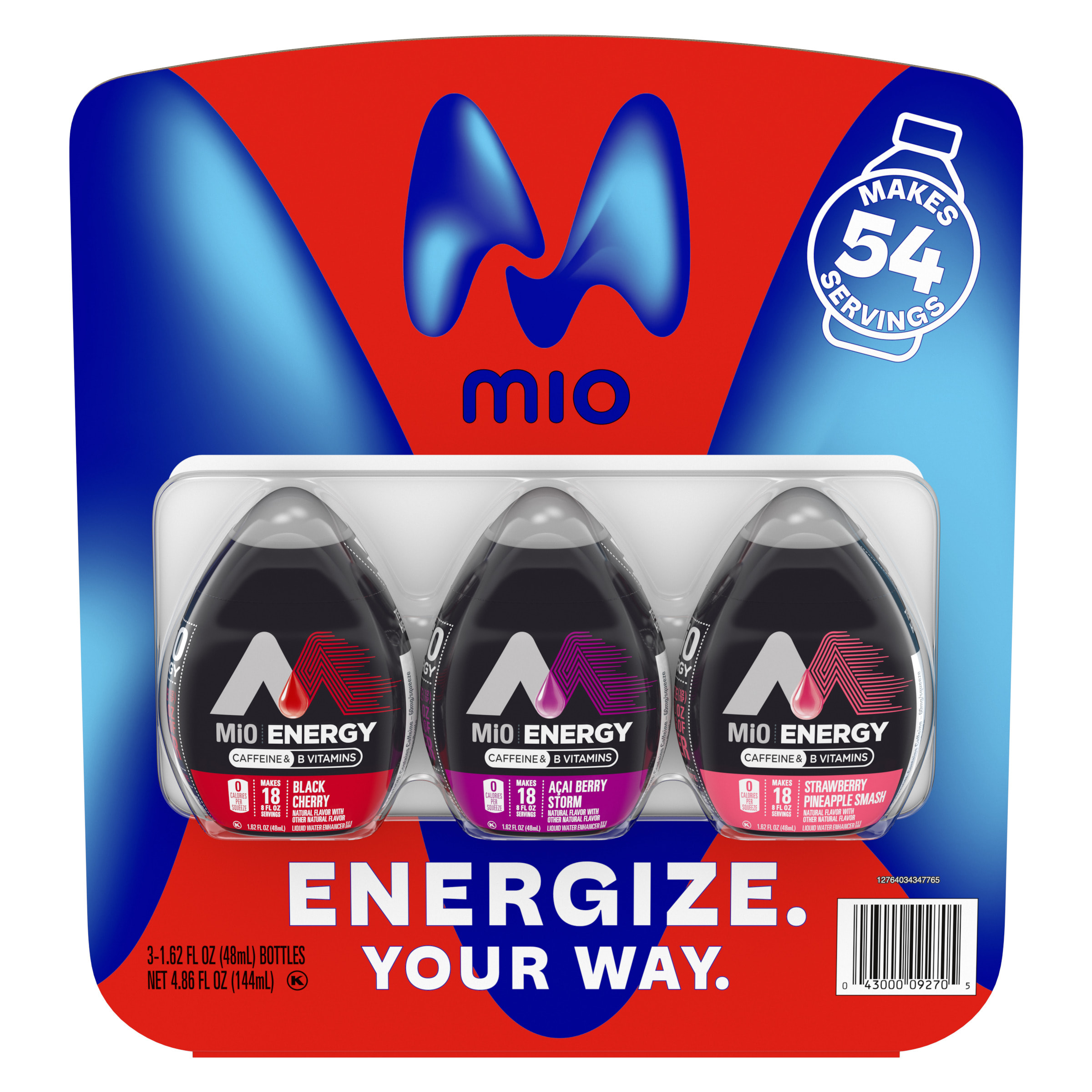 Energy Black Cherry, Acai Berry and Strawberry Pineapple Splash Water Enhancer