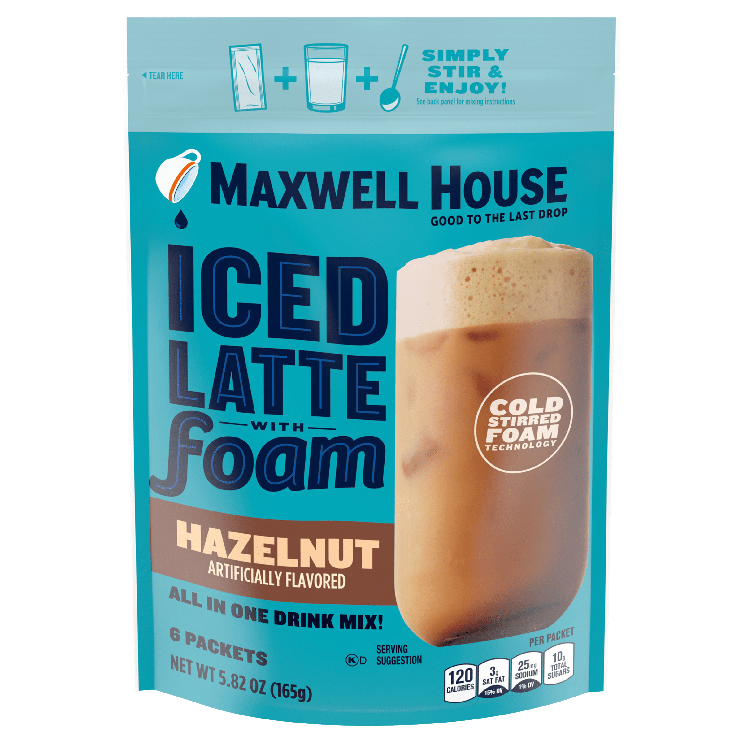 Hazelnut Latte Single Serve Instant Coffee Beverage Mix