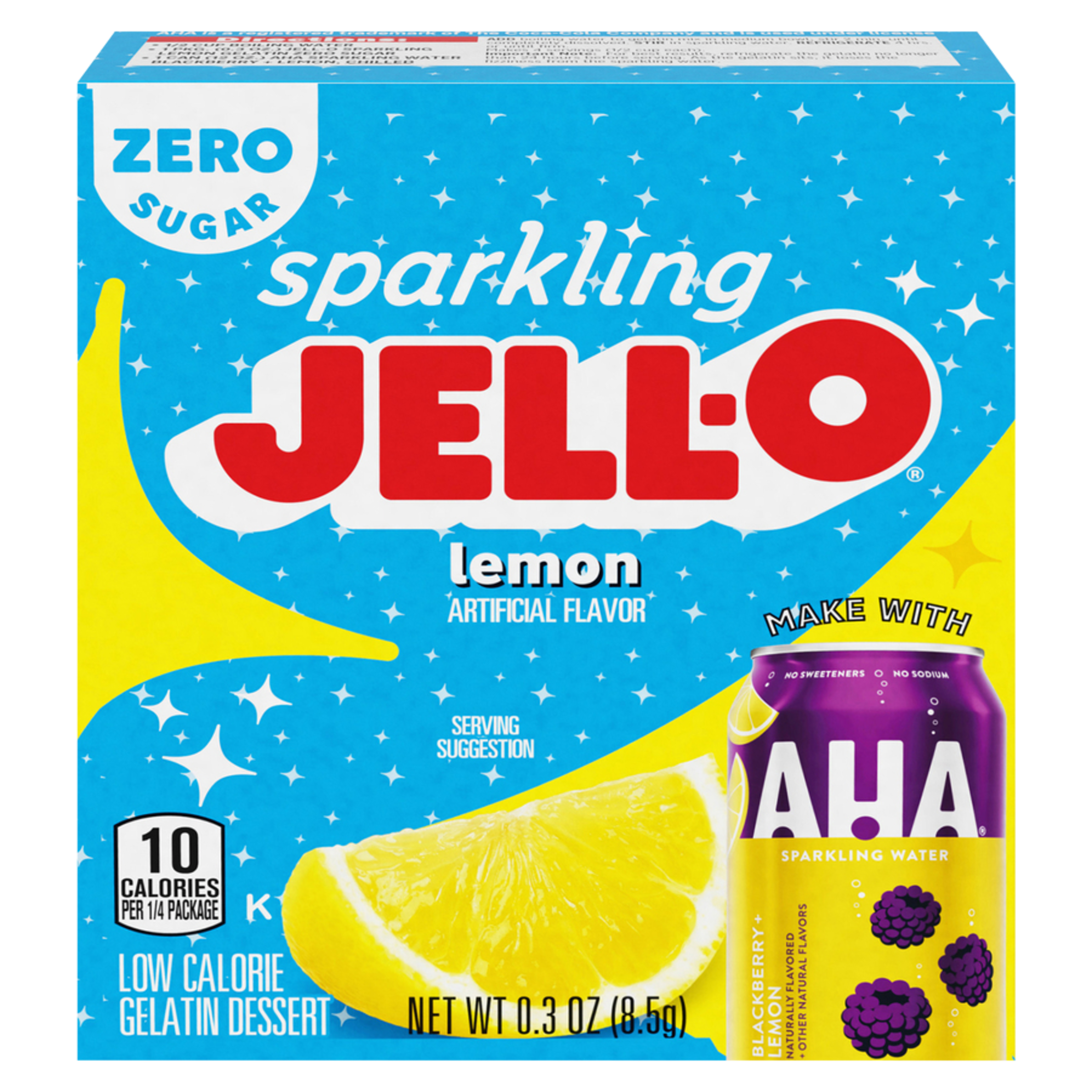 Sparkling Lemon Gelatin Dessert