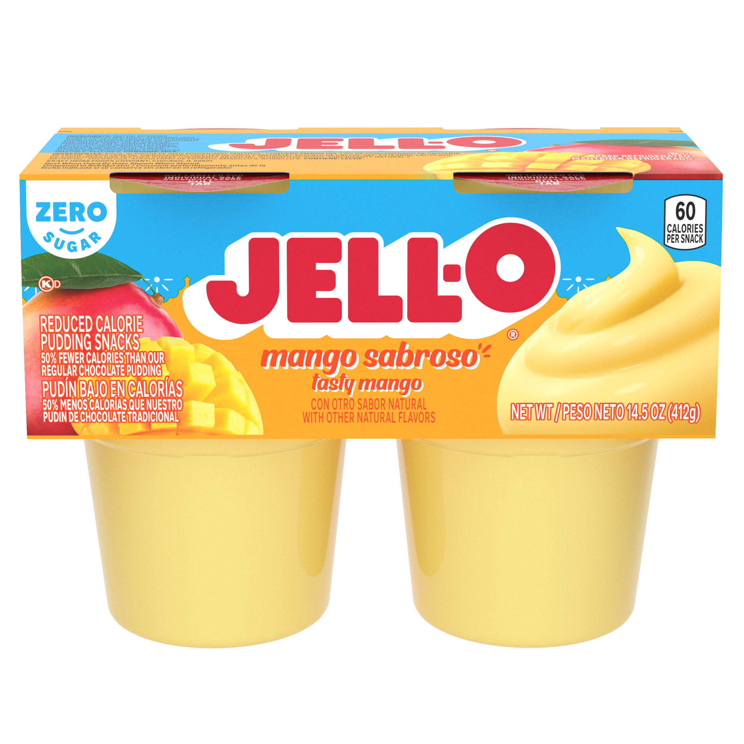 Zero Sugar Mango Sabroso Ready-to-Eat Pudding Snack Cups