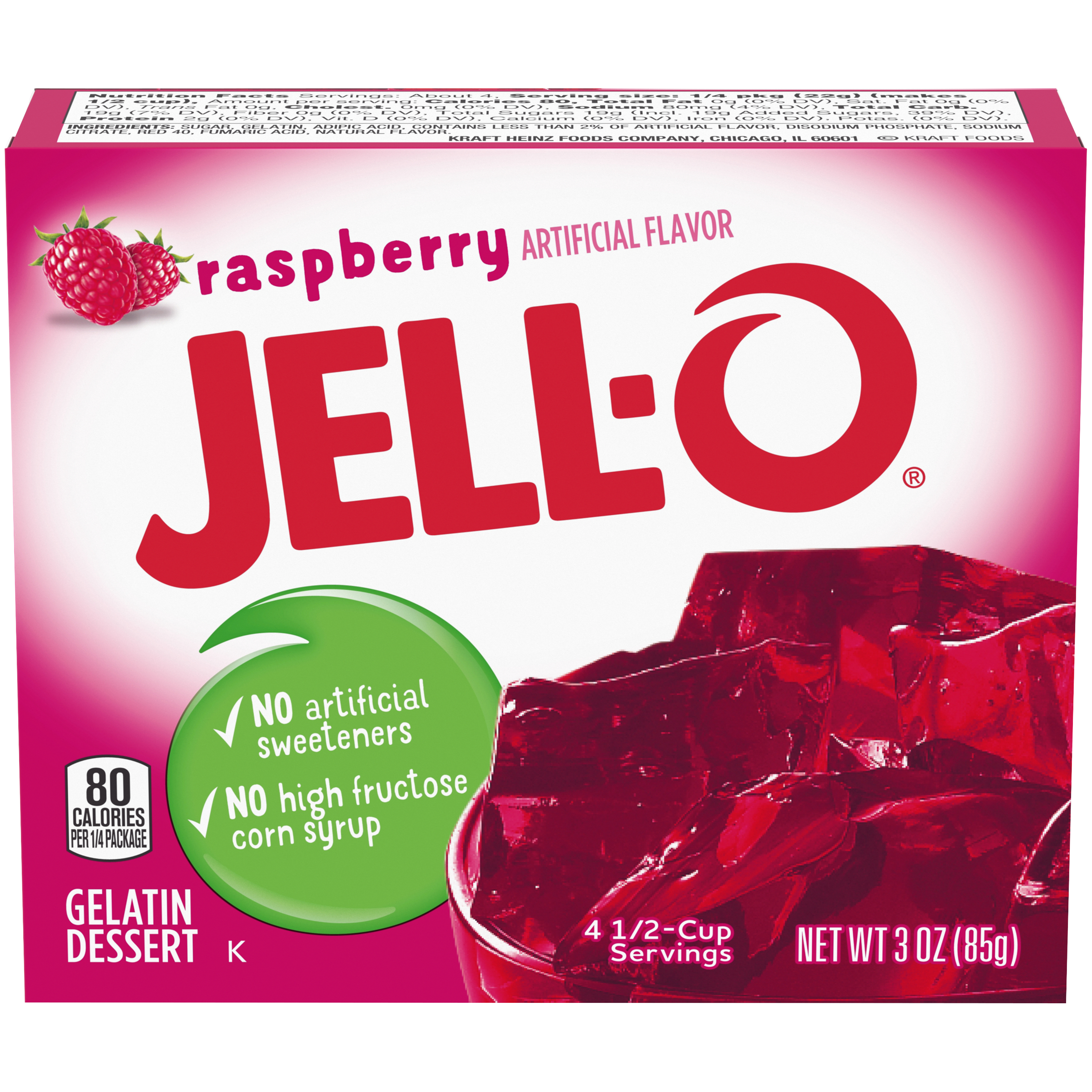 Raspberry Gelatin Dessert Mix