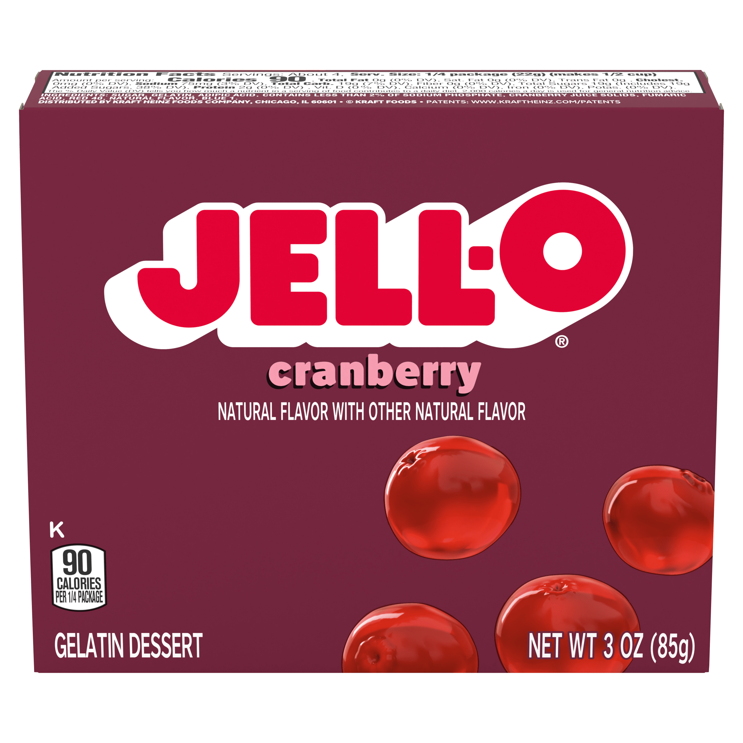 Cranberry Gelatin Dessert Mix