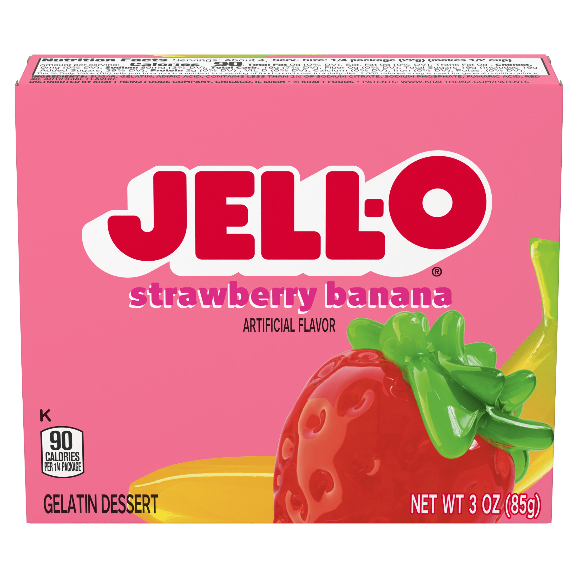 Strawberry Banana Gelatin Dessert Mix