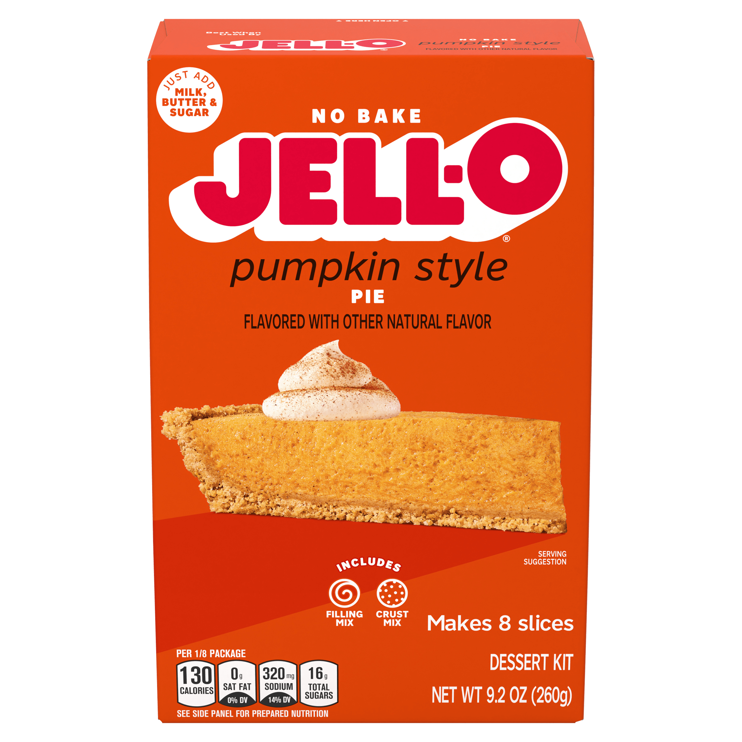 Pumpkin Style Pie Dessert Kit with Filling Mix & Crust Mix