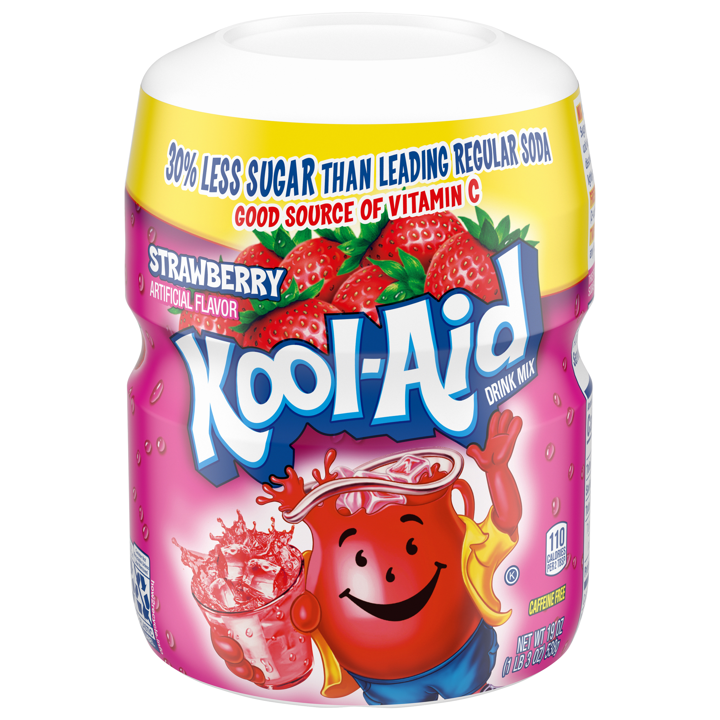 Sugar-Sweetened Strawberry Artificially Flavored Powdered Soft Drink Mix