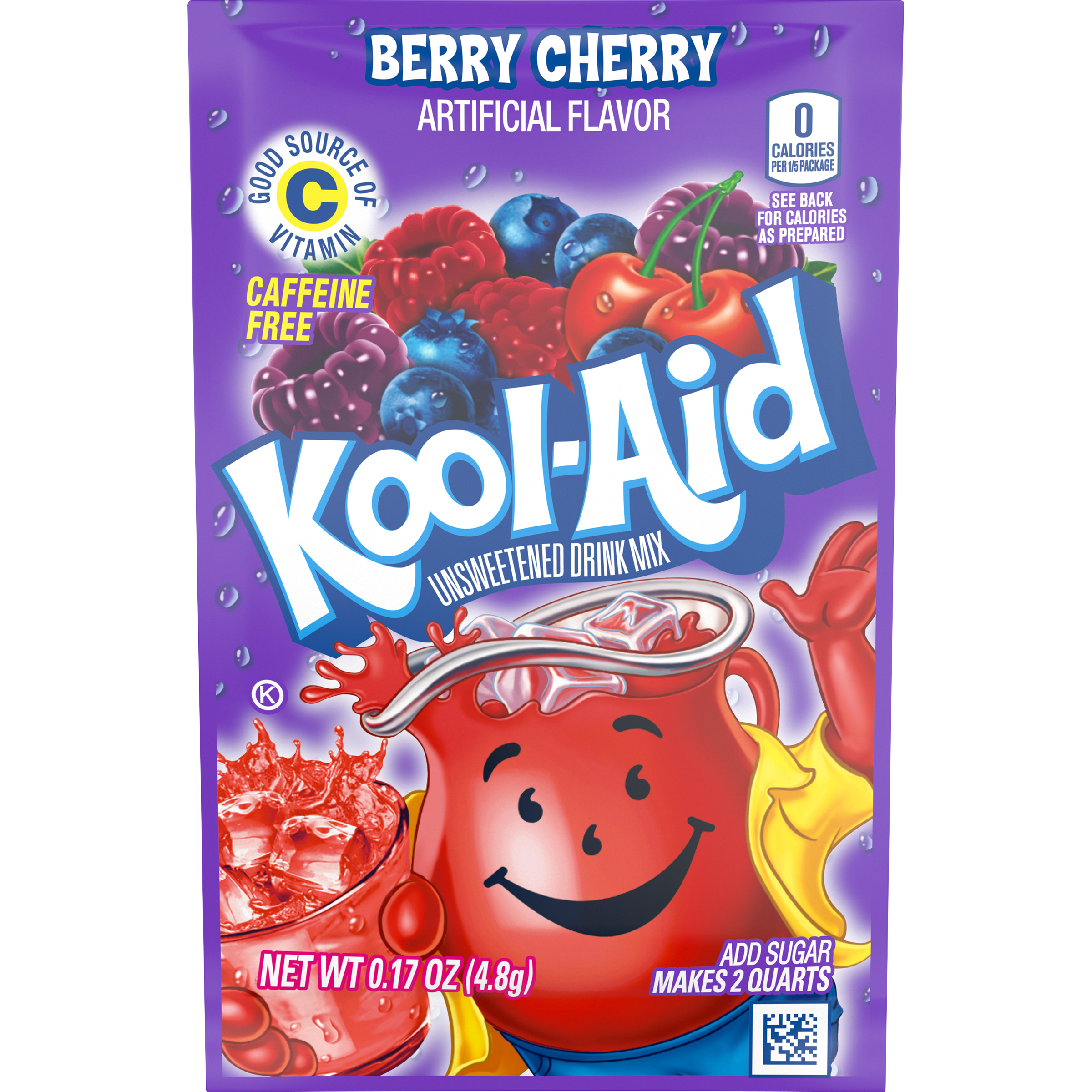 Unsweetened Berry Cherry Artificially Flavored Powdered Soft Drink Mix