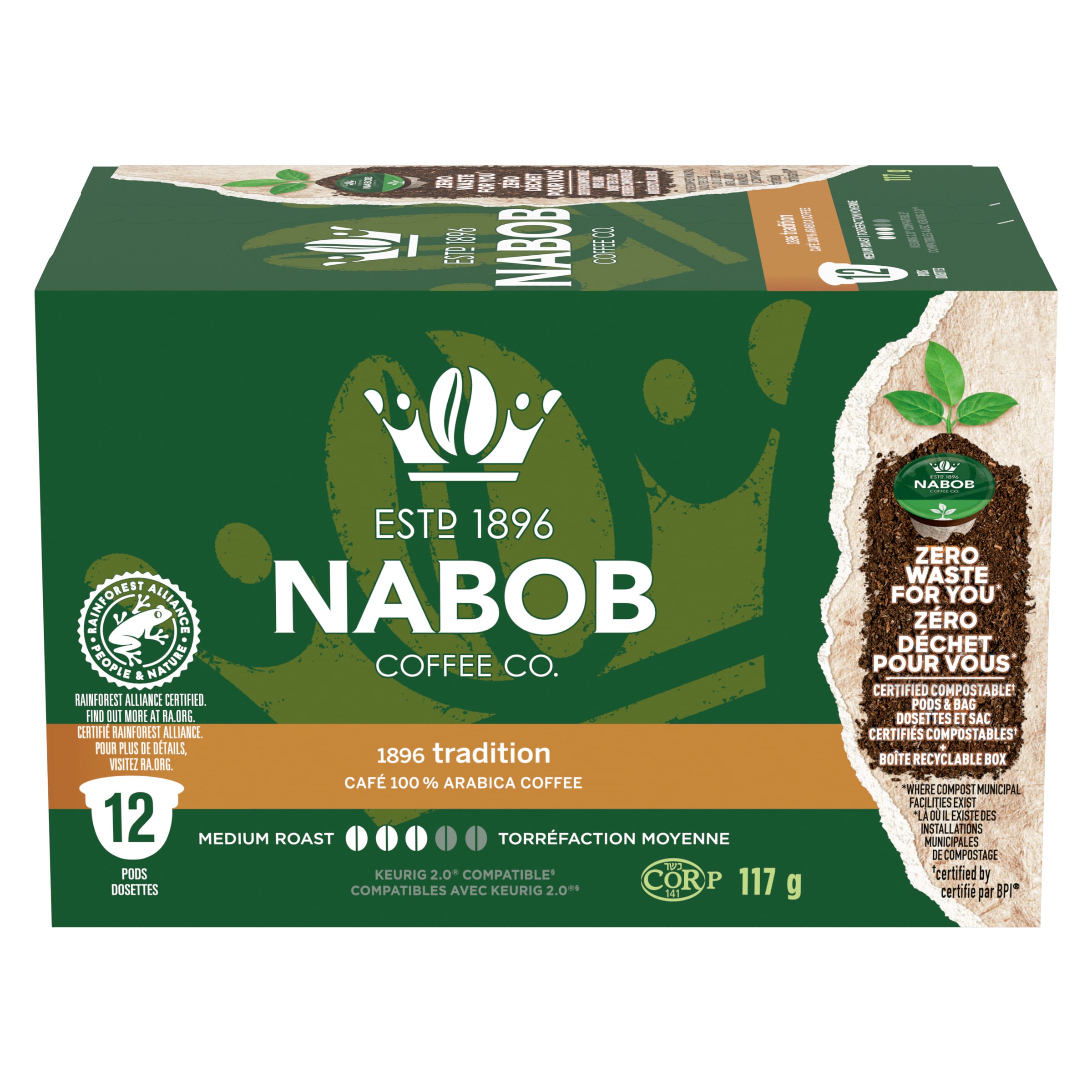 1896 Tradition Coffee 100% Compostable Pods