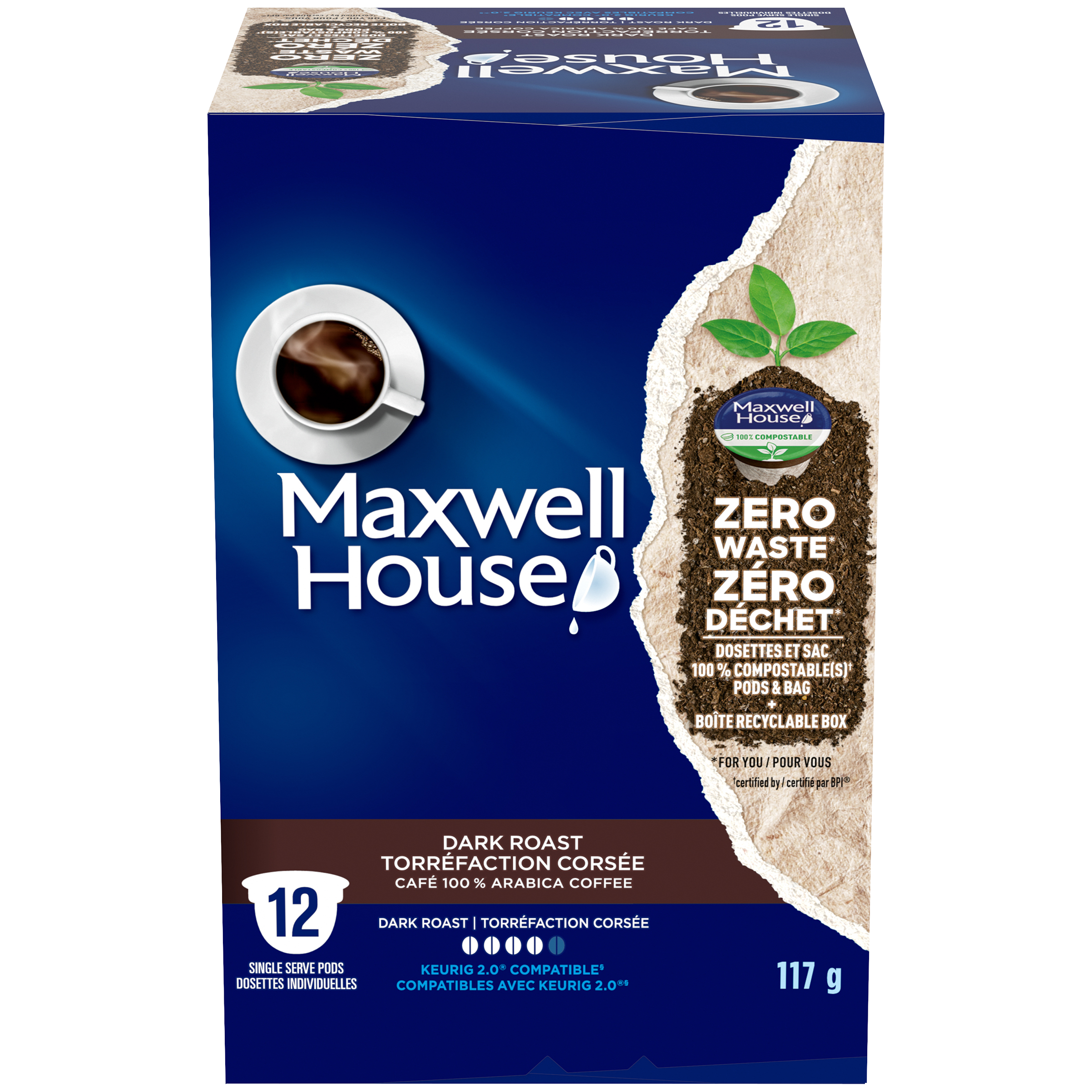 Dark Roast Coffee 100% Compostable Pods