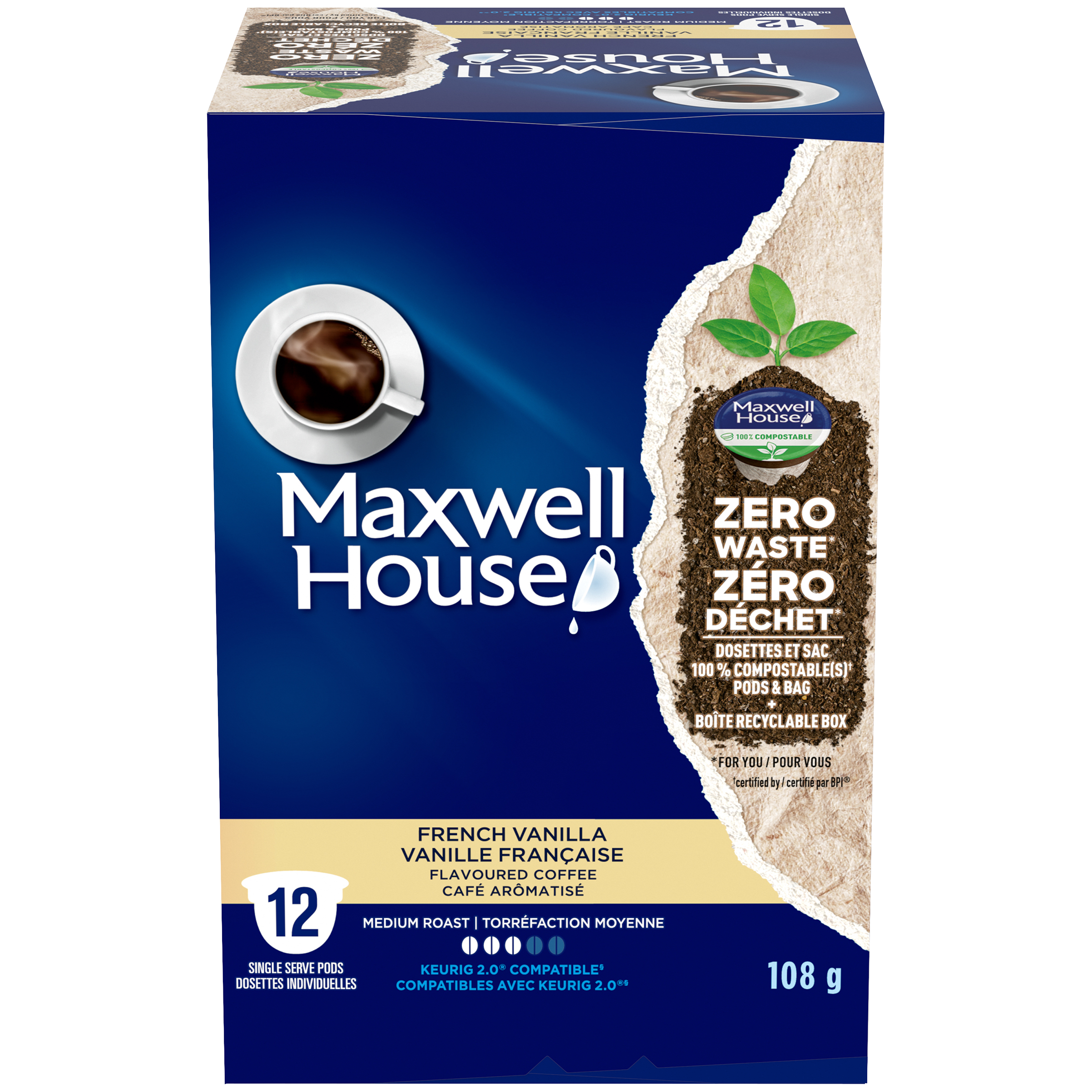 French Vanilla Coffee 100% Compostable Pods