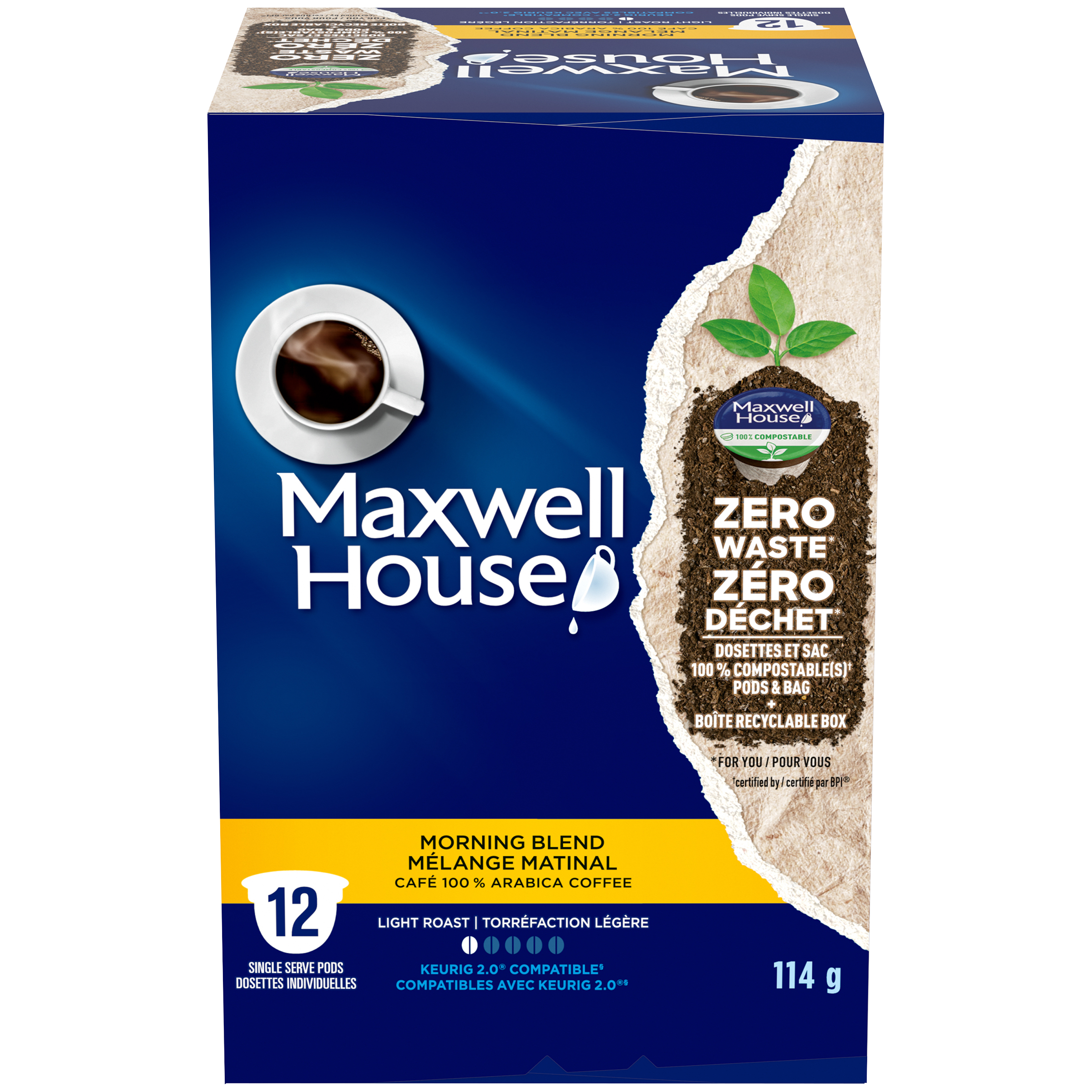 Dosettes de café Mélange matinal compostables à 100 %