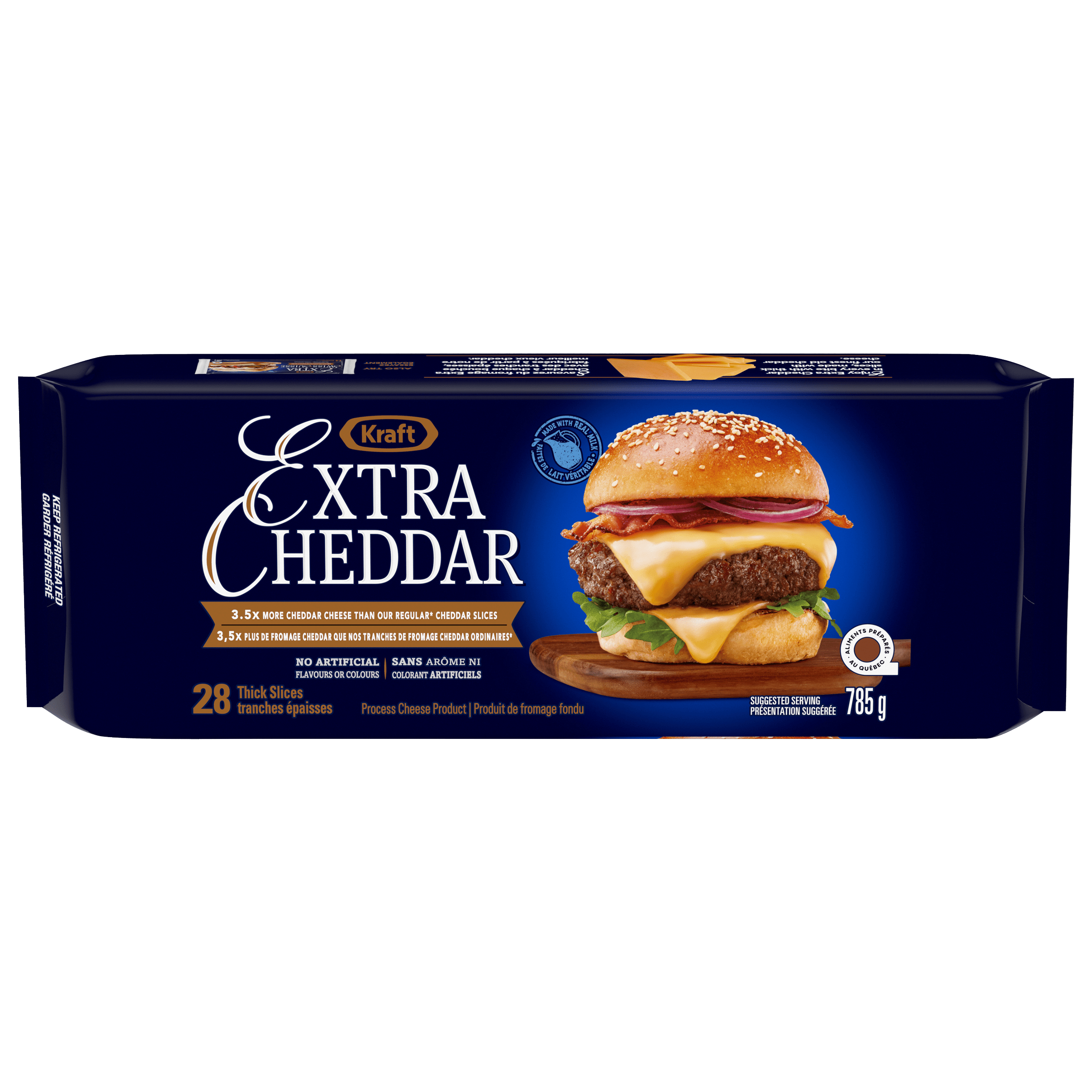 Tranches de fromage Extra Cheddar