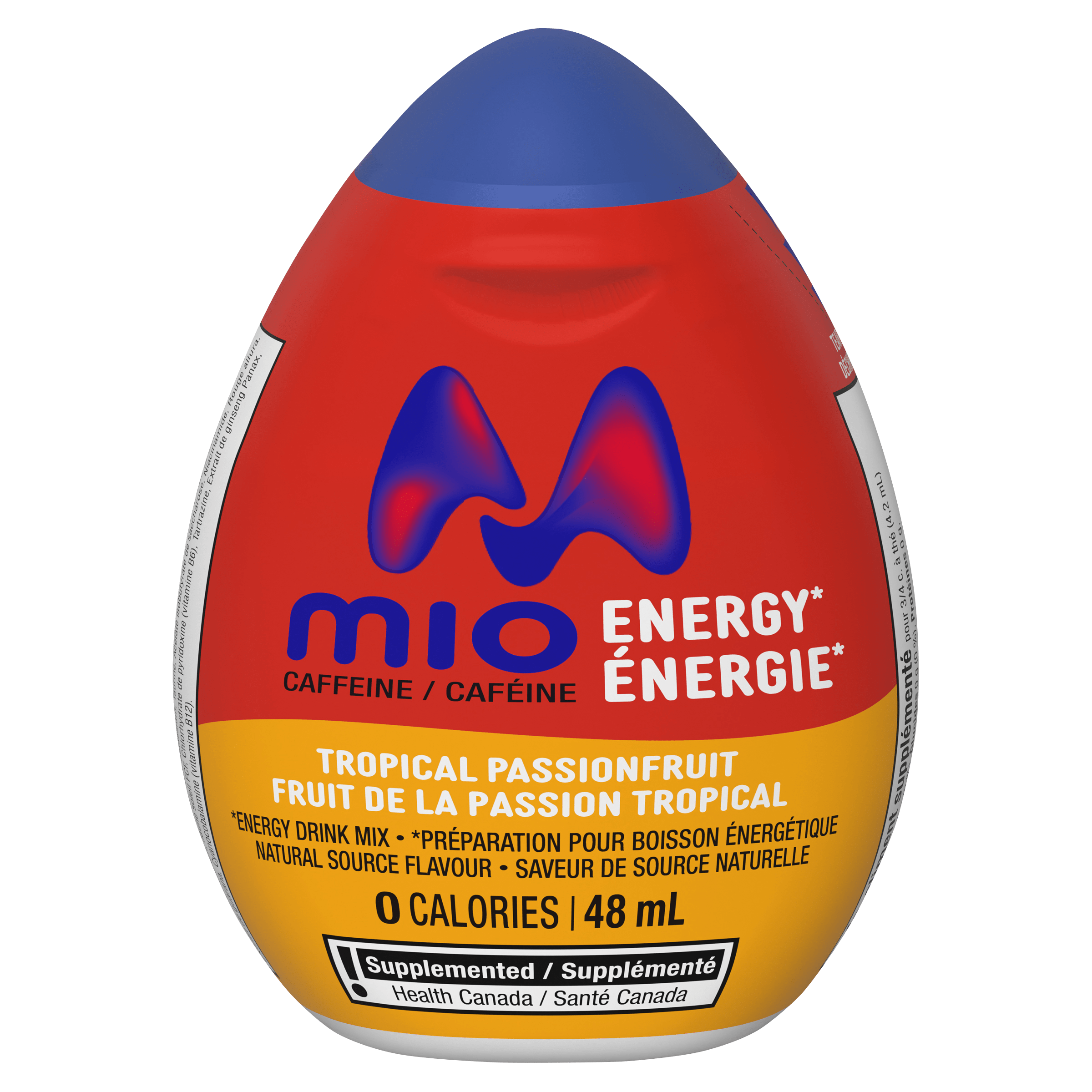 Energy Mélange de boisson liquide pour rehausseur d'eau aux fruit de la passion tropical, bouteille de 48 ml