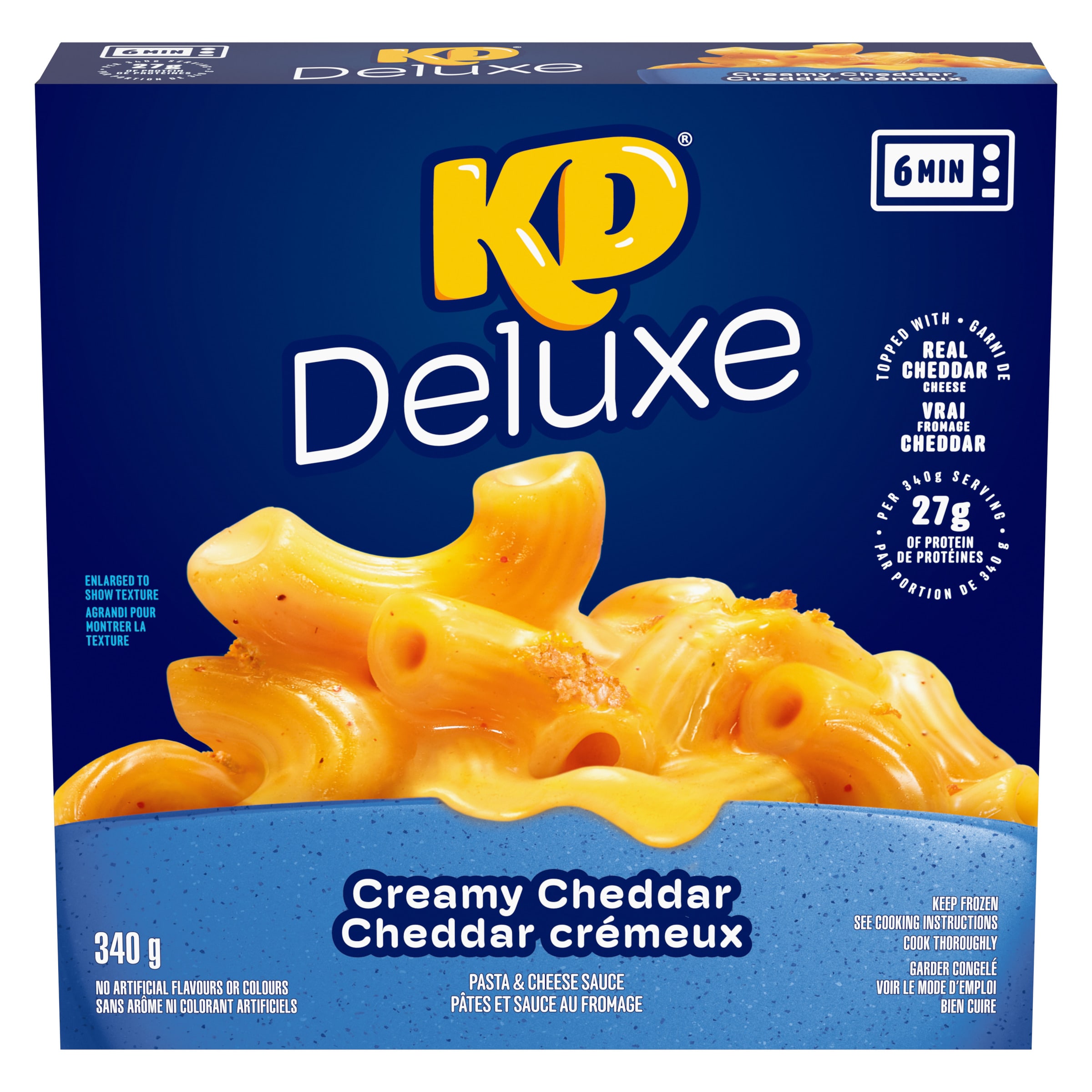 Kd Deluxe Creamy Cheddar Macaroni And Cheese Frozen Dinner