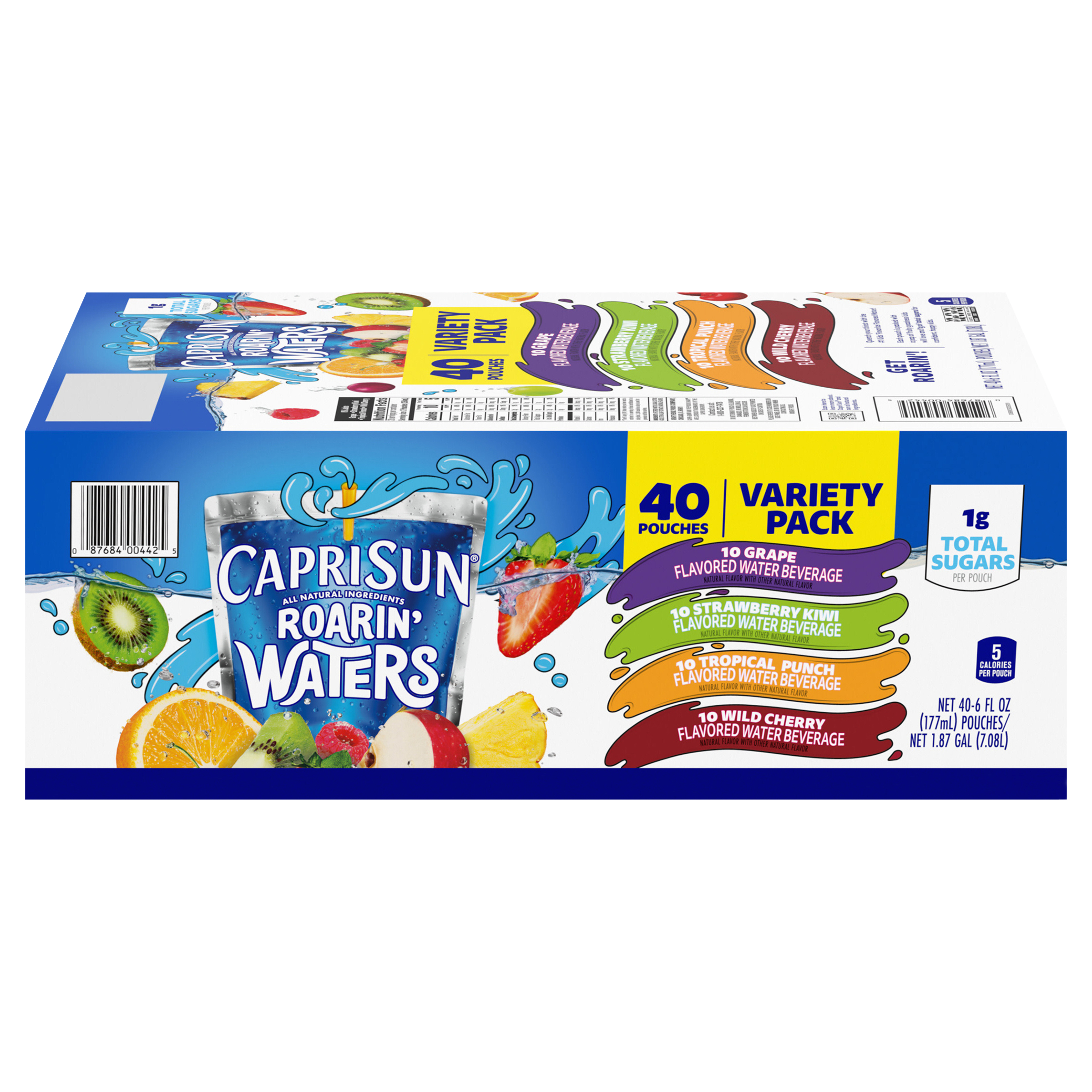 Grape Geyser, Strawberry Kiwi Surf, Tropical Tide & Wild Cherry Waterfall Naturally Flavored Water Beverage Variety Pack