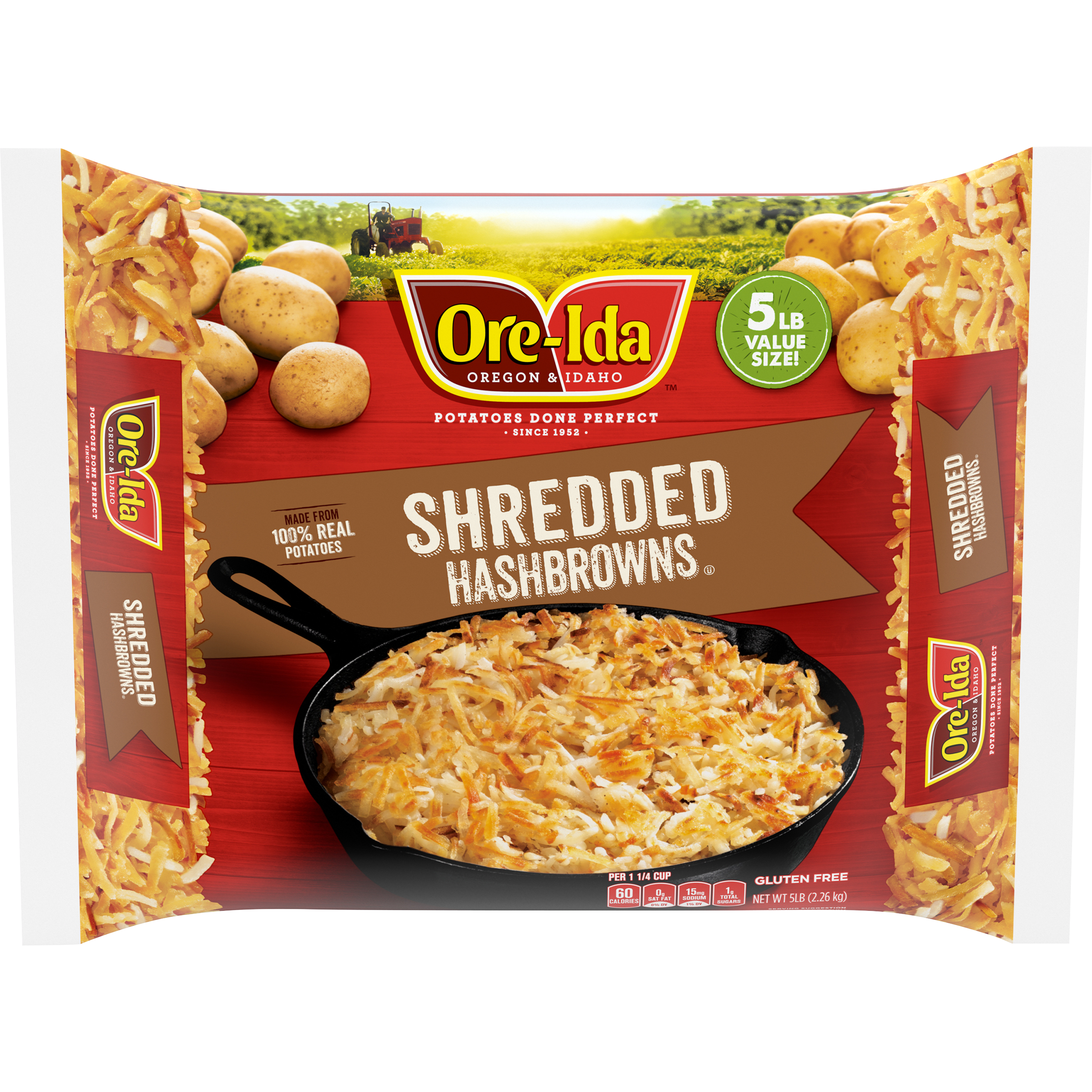 Shredded Hash Browns Frozen Potatoes Value Size