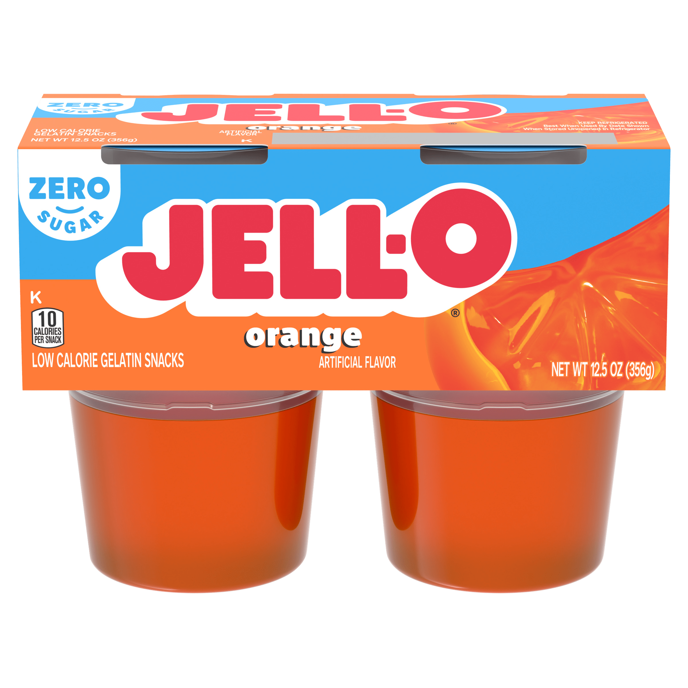 Zero Sugar Strawberry Flavor Gelatin Snack Cups