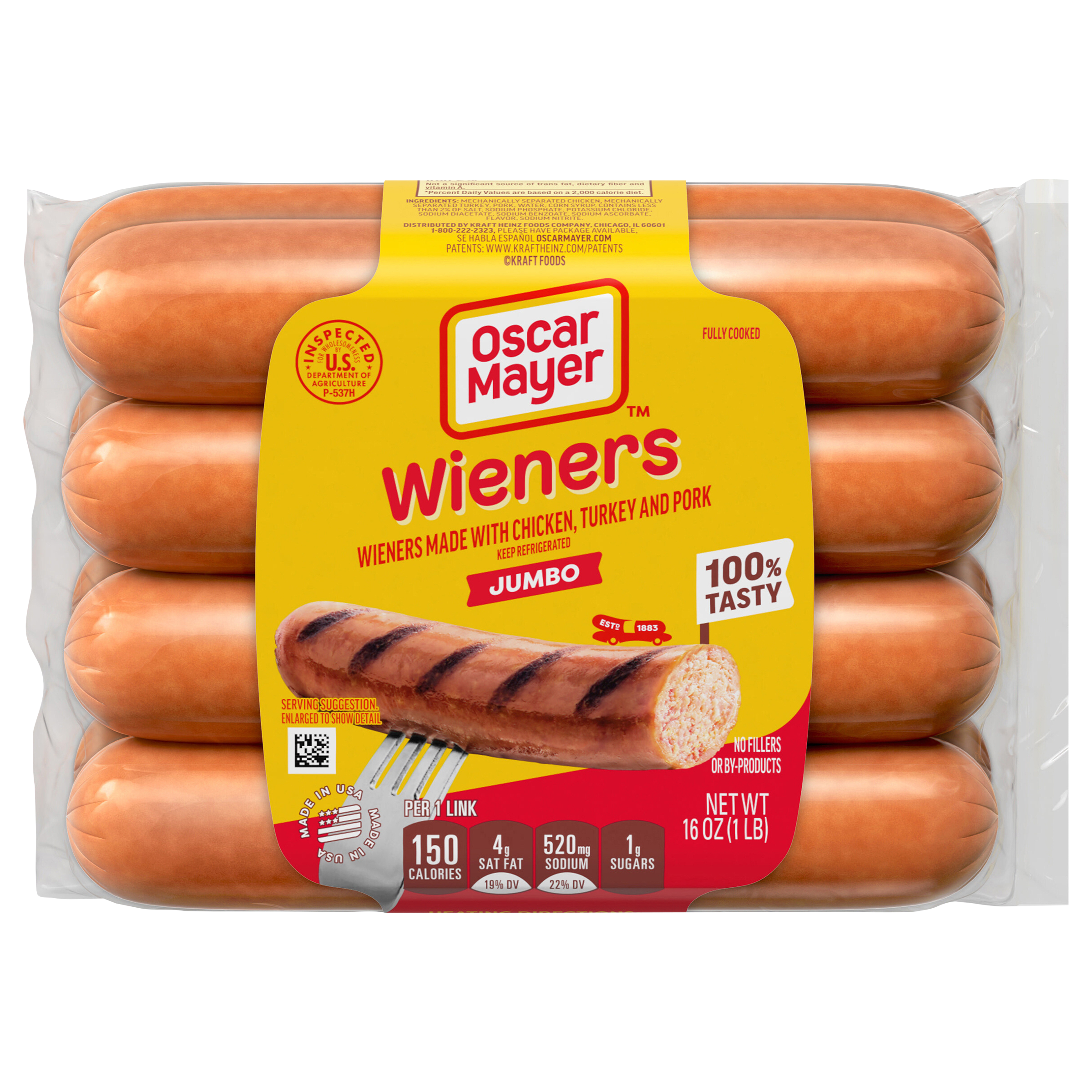 Uncured Jumbo Wieners Hot Dogs