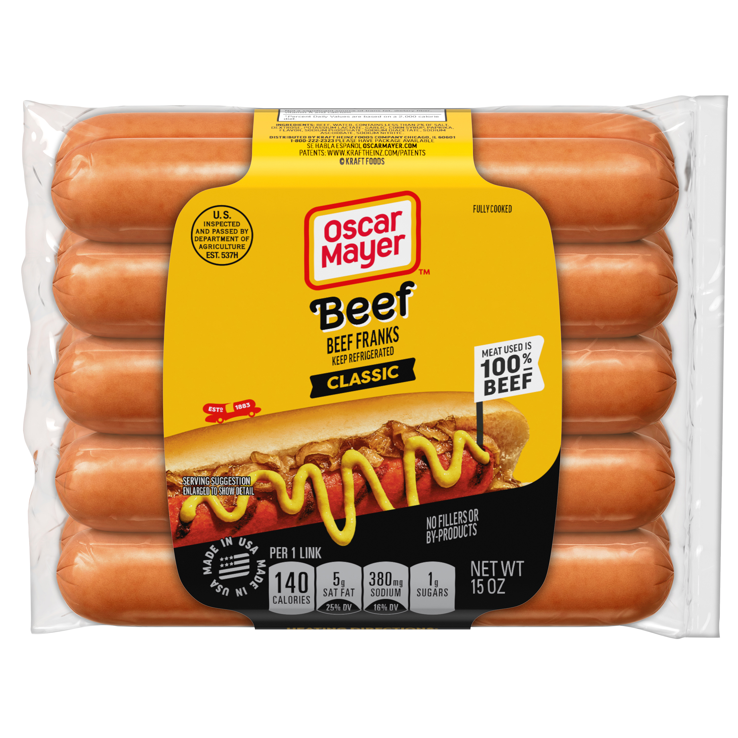 Classic Uncured Beef Franks Hot Dogs