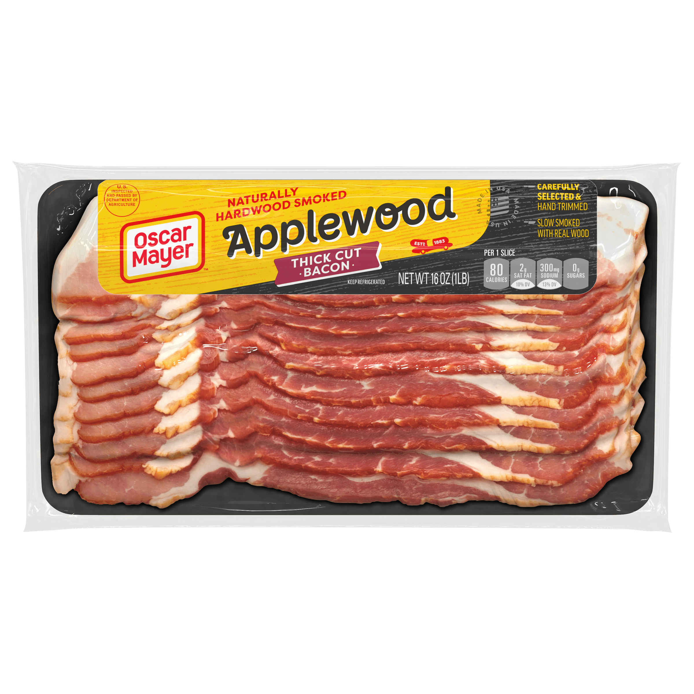 Naturally Hardwood Smoked Thick Cut Applewood Bacon