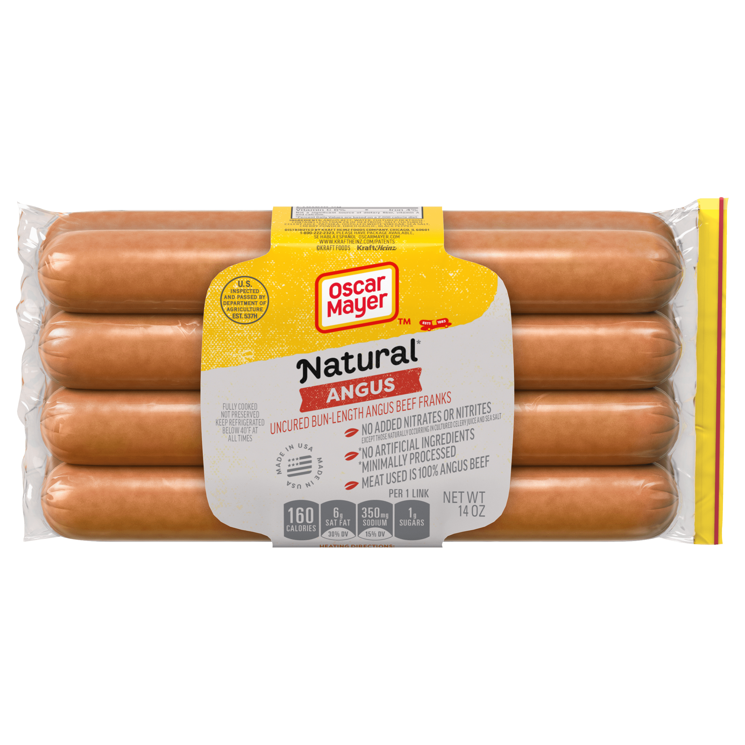 Selects Bun-Length Angus Beef Uncured Beef Franks Hot Dogs