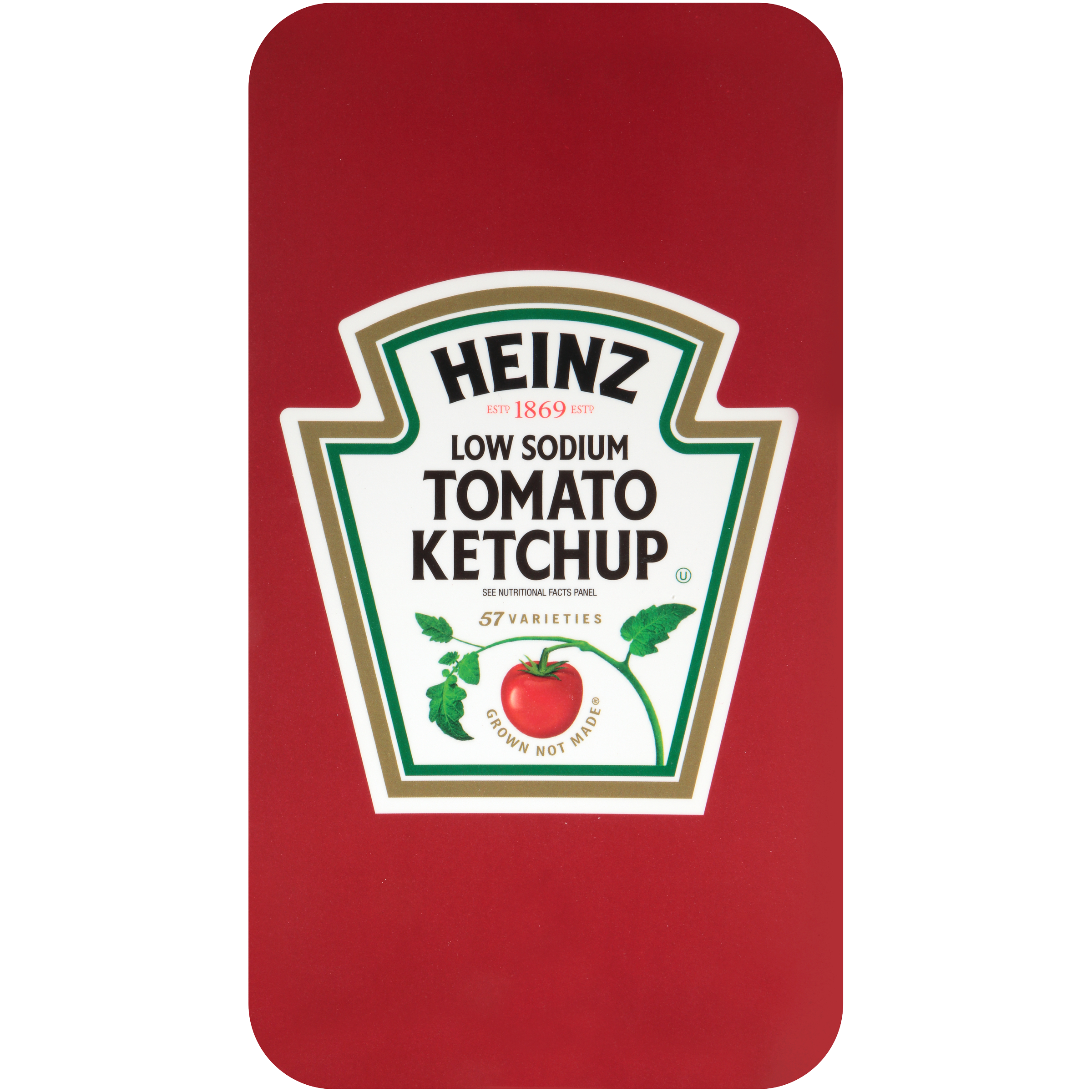 Double Dispenser Low Sodium Ketchup Sticker