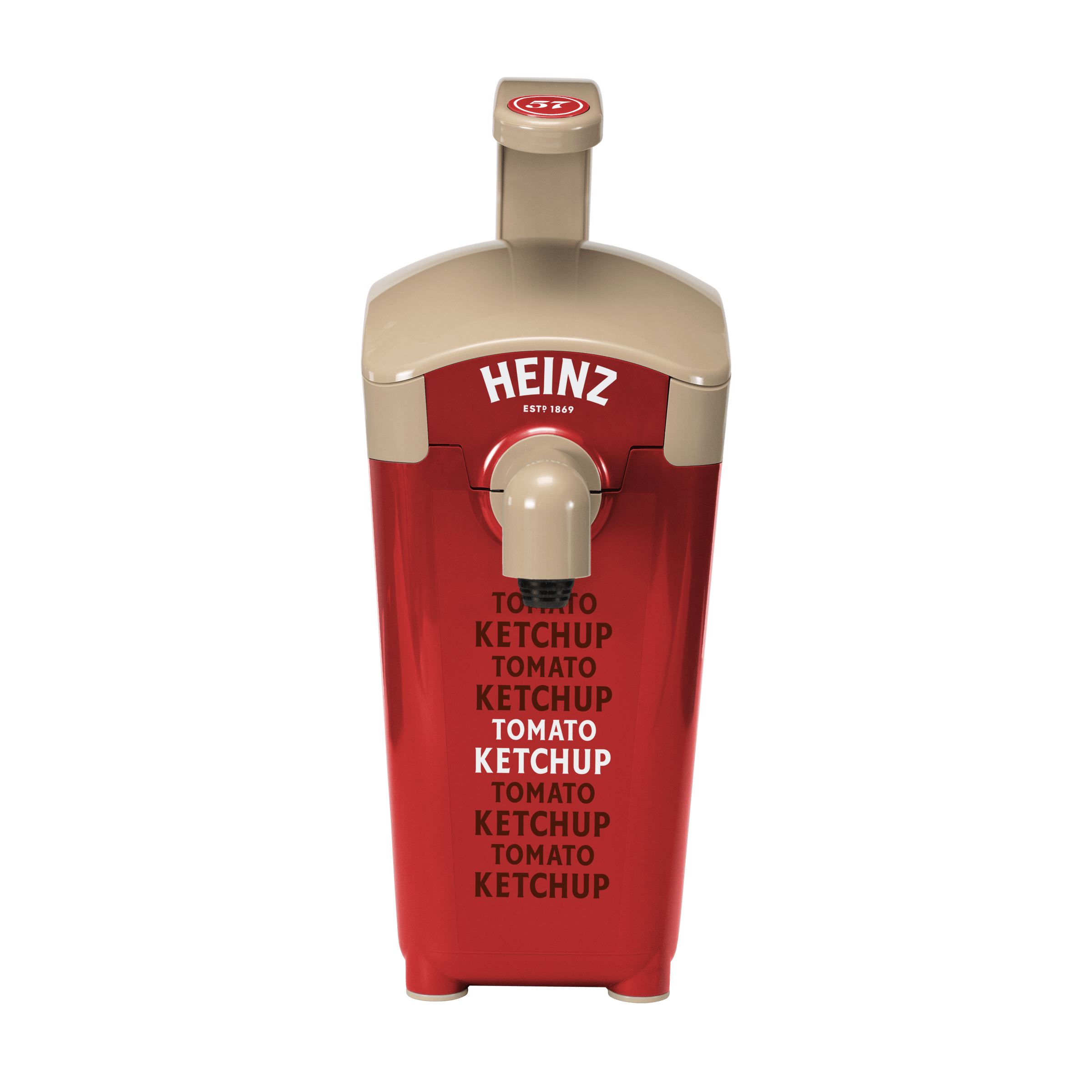 Keystone Red Dispenser 1.5 Gal Ketchup Pump