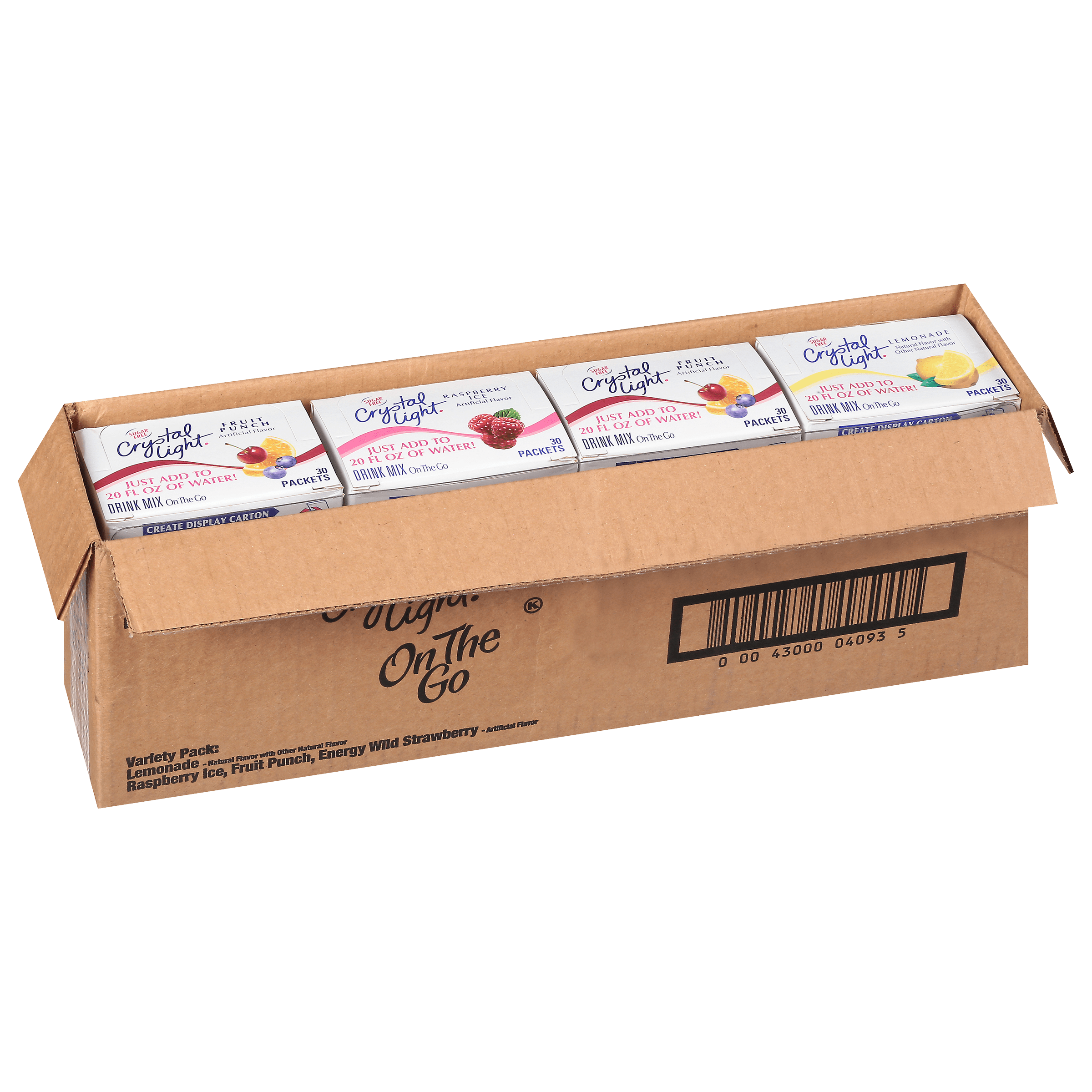 Crystal Light Sugar Free Variety Pack Powdered Drink Mix 3 3 OZ Away