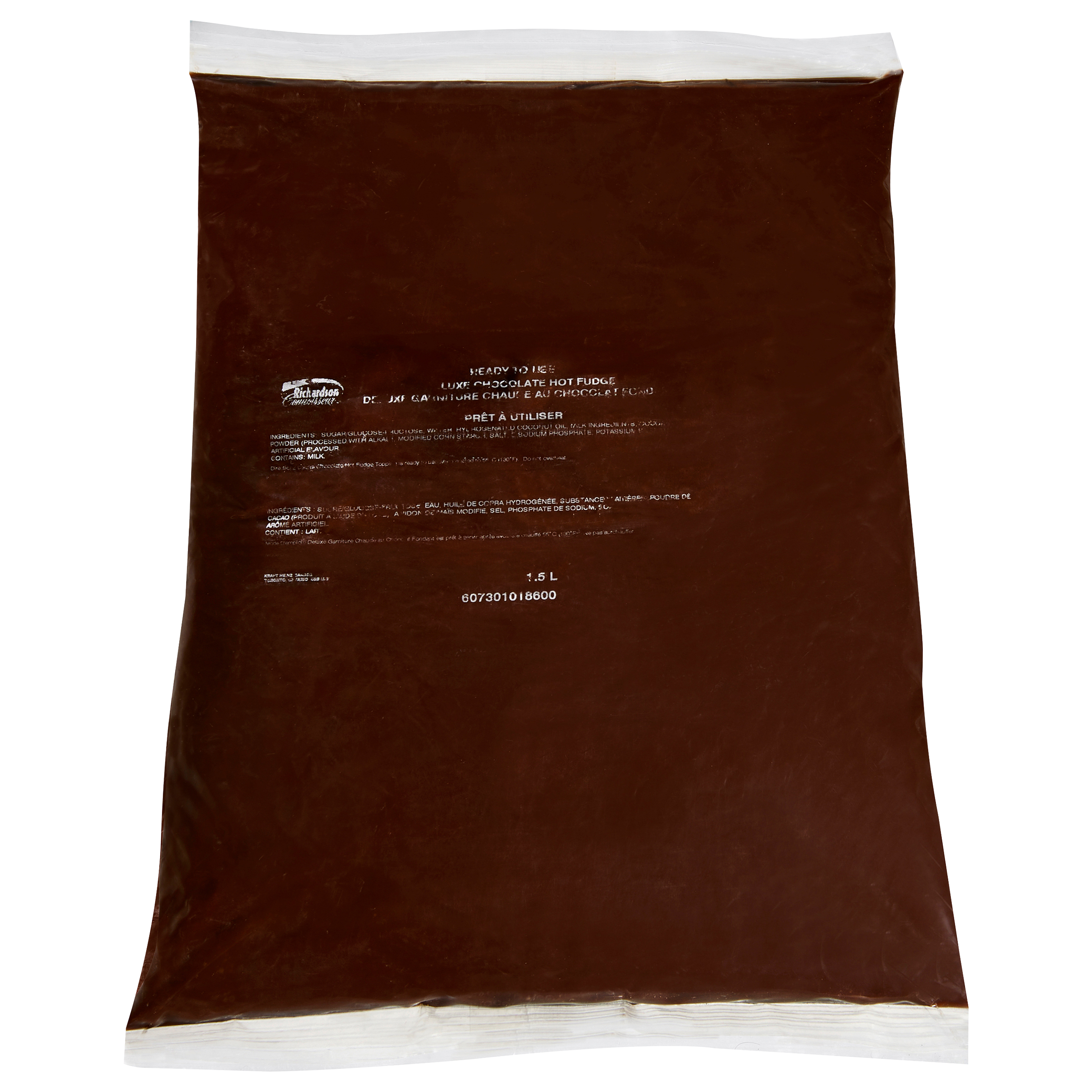 Garniture de fudge chaud au chocolat de luxe Richardson (8 x sac de 1,5 L)