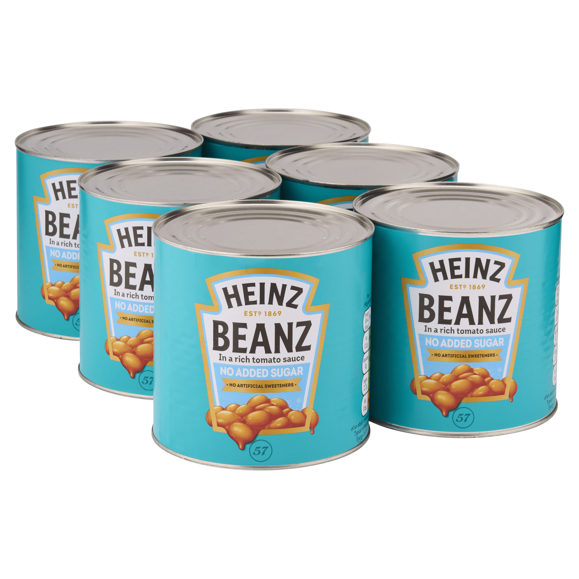 Heinz Baked Beans No Added Sugar 6 x 2.62kg
