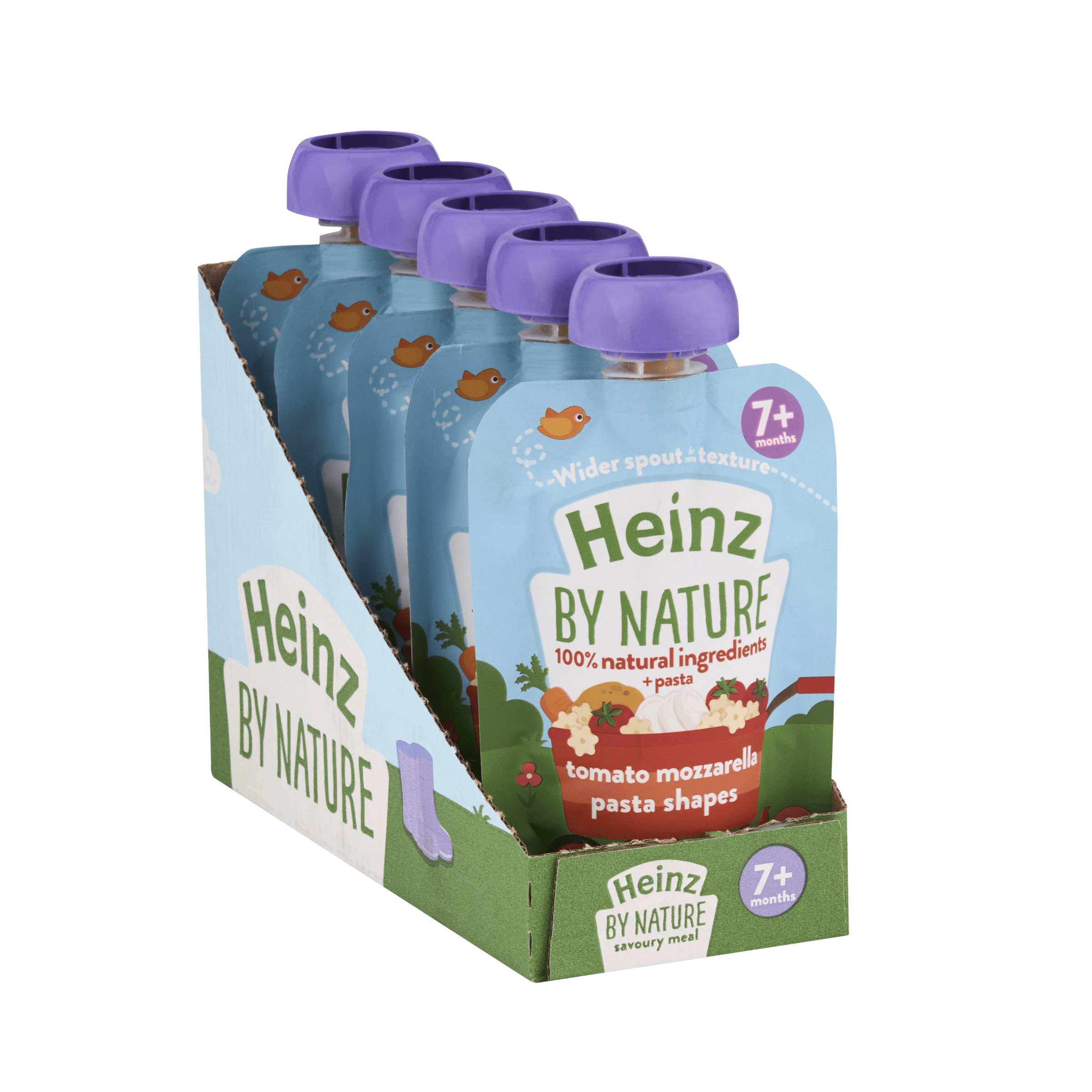 Heinz Tomato Mozzarella Pasta Shells Baby Food Pouch 5 x 130g