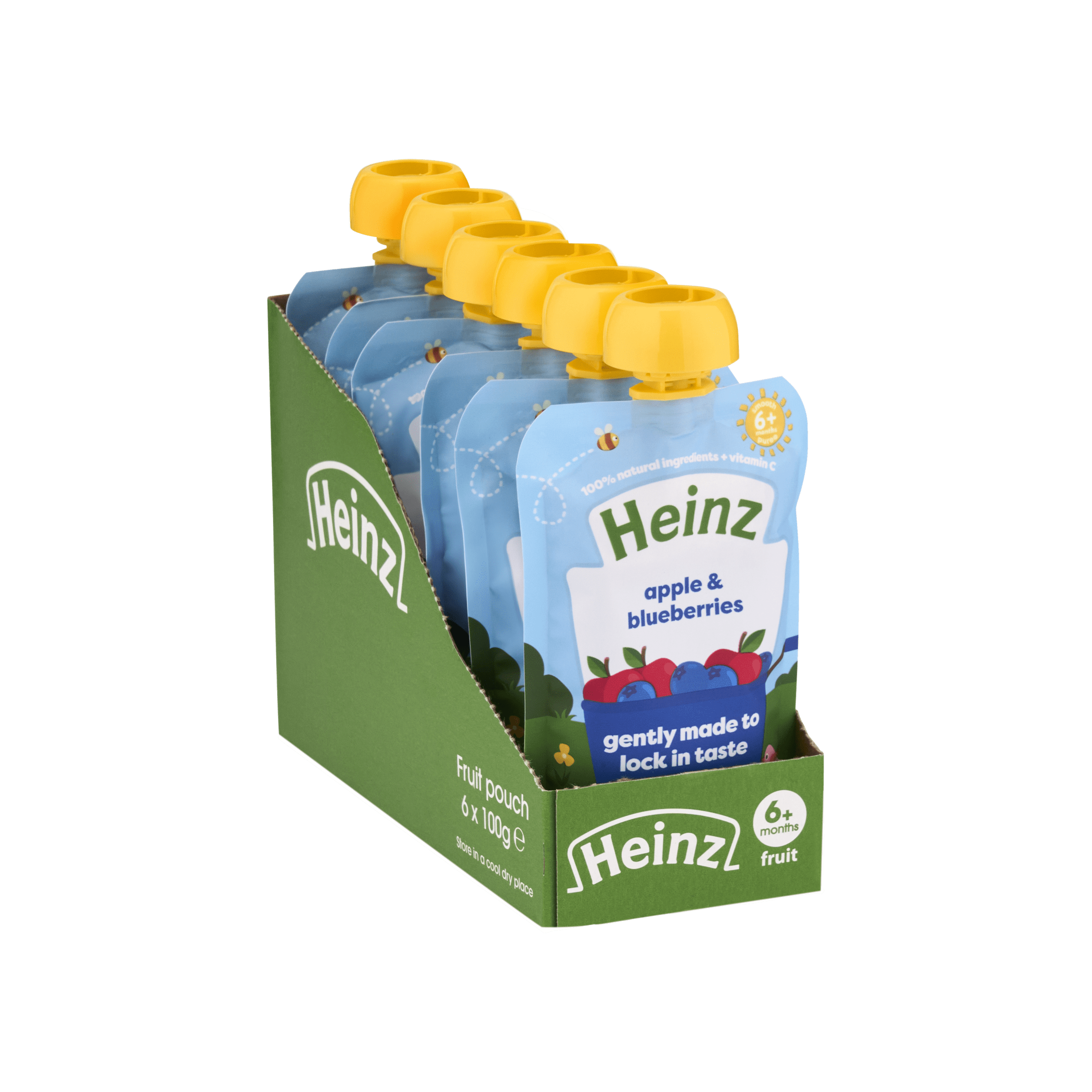 Heinz Apple & Blueberry Baby Food 6 x 100g