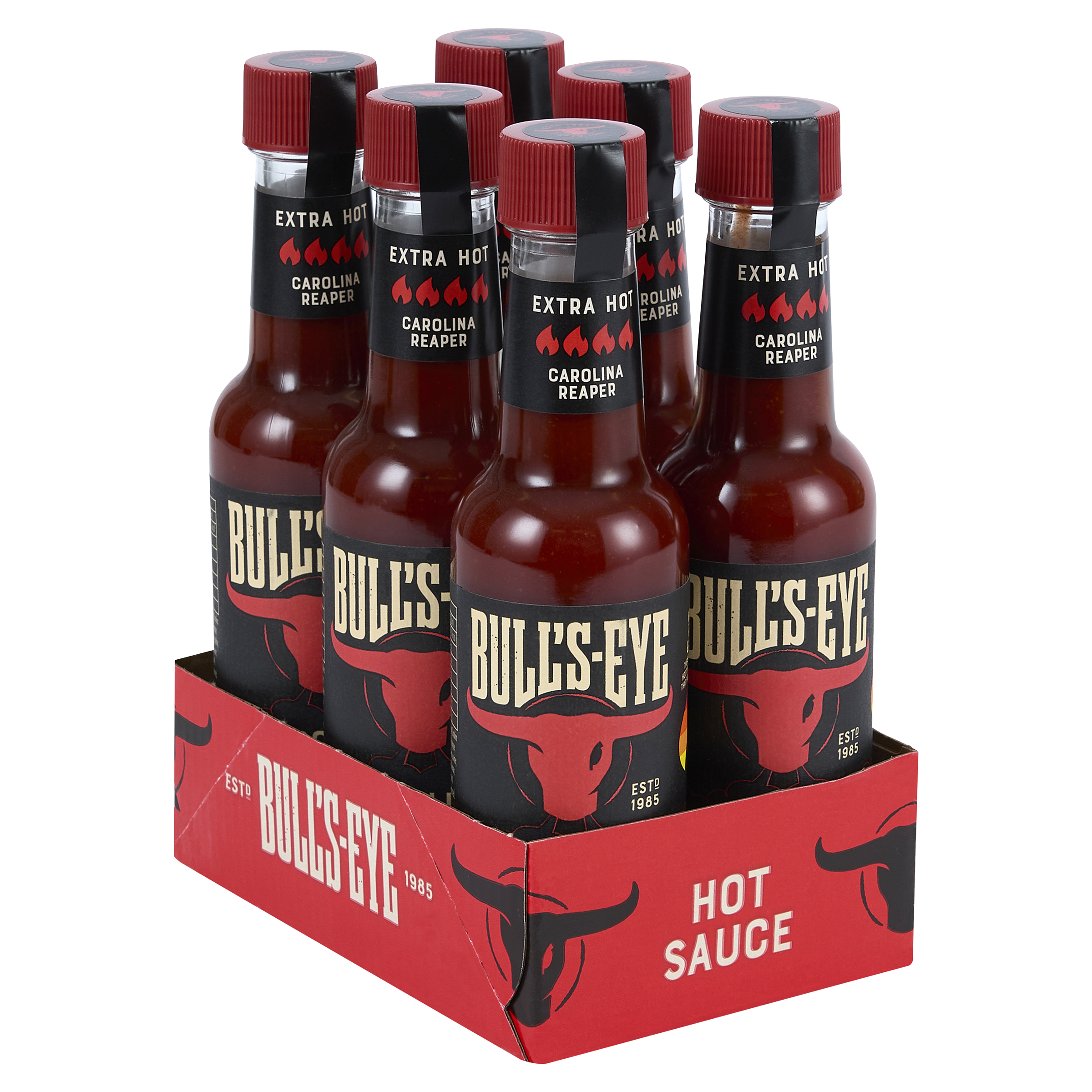 Bull's-Eye Carolina Reaper Extra Hot Sauce 6 x 135ml