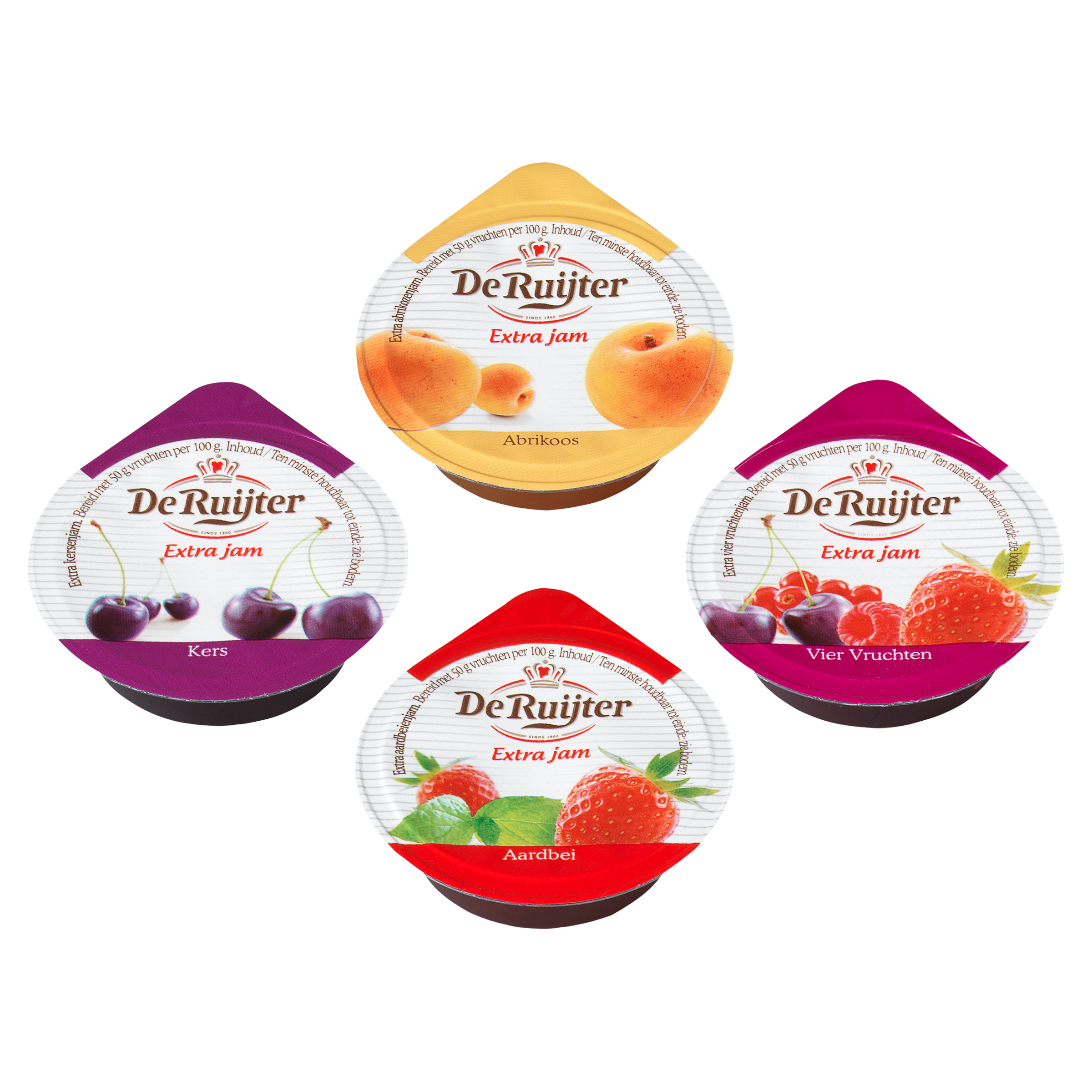 Jam assorti 15 gr per cup, doos 200 cups